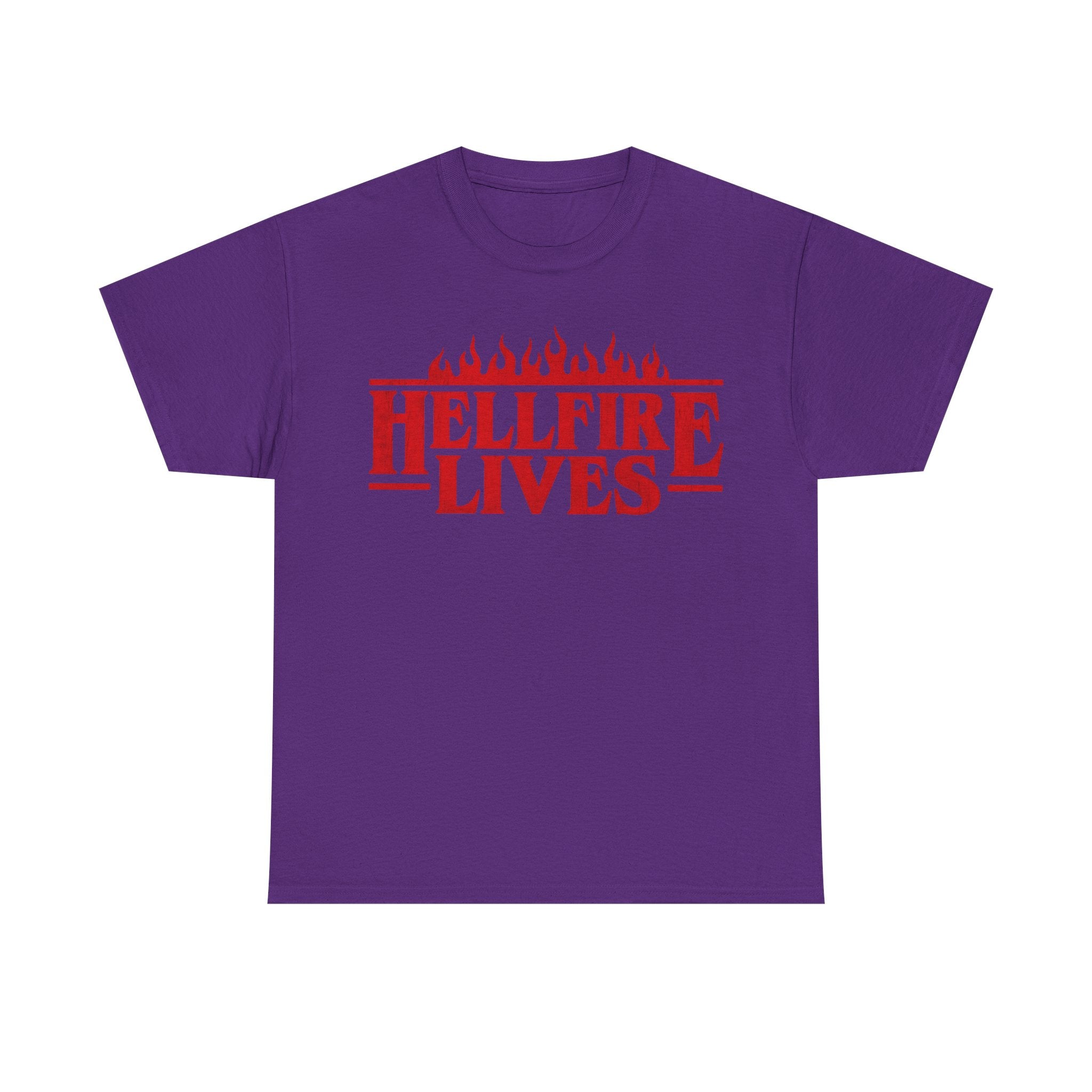 Hellfire Lives T-Shirt - Stranger Things Red Flame Graphic Tee Shirt - Hellfire Club Gift NEW