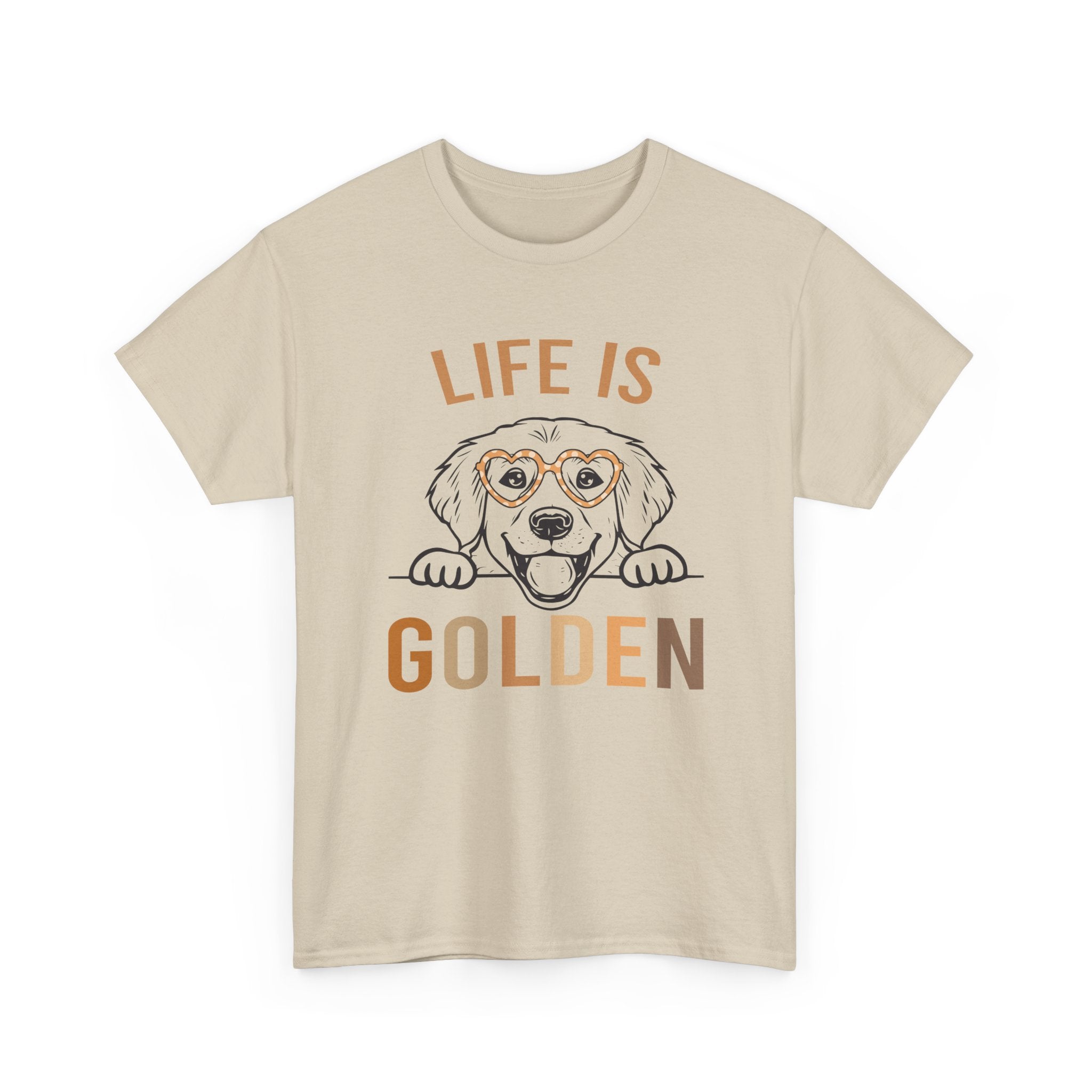 Life Is Golden Tee Shirt - Gift For Golden Retriever  Dog Owners - Labrador Golden Retriever Dogs - T-Shirt NEW