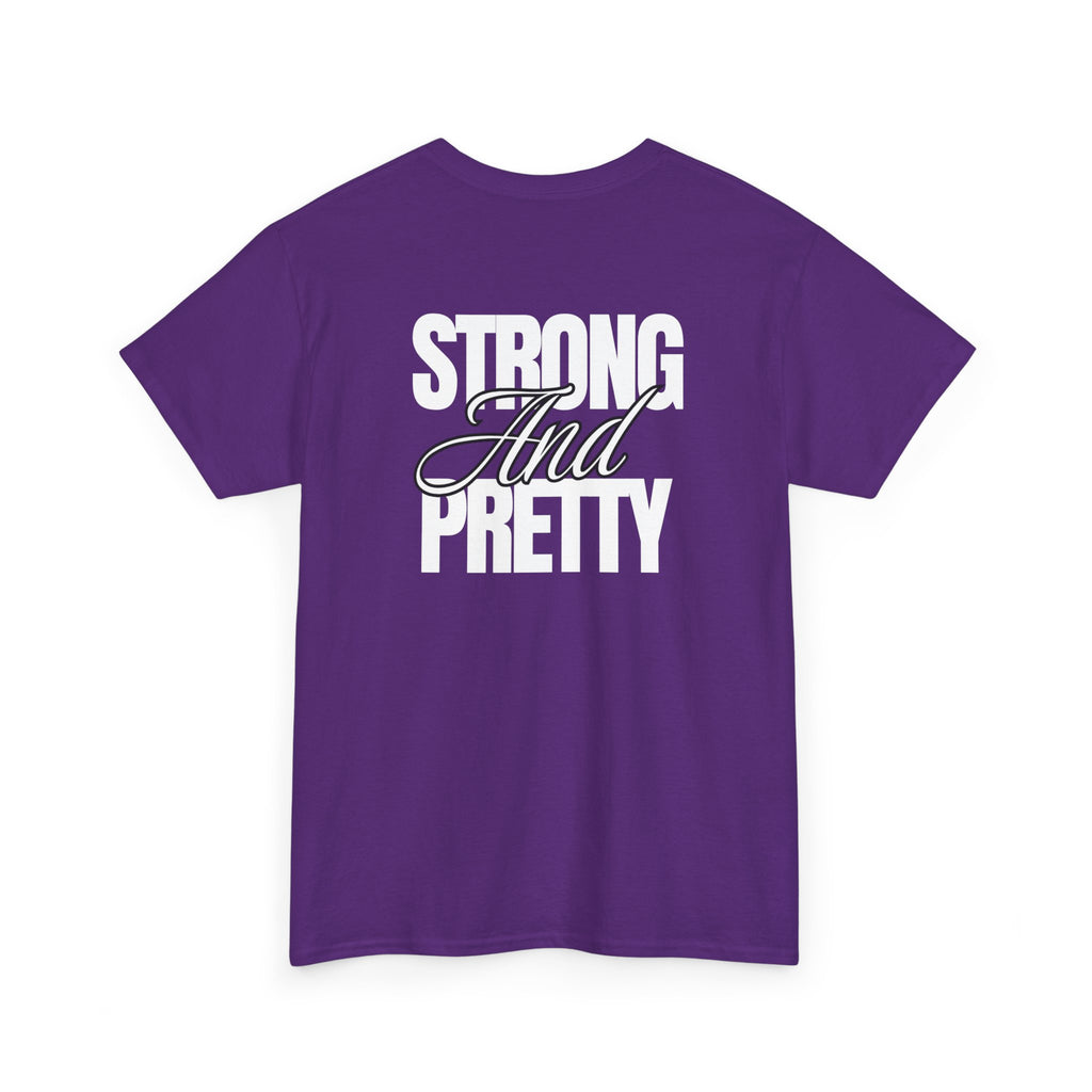 Strong And Pretty T-Shirt -  Funny Gyn Tee Shirt - Gymenix Workout Top With Back Print
