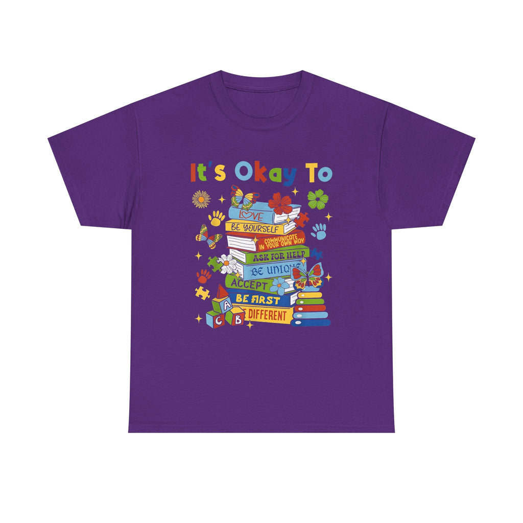 It's Okay To Learn Children’s T-Shirt - Positive Classroom / Autism ADHD Tee NEW