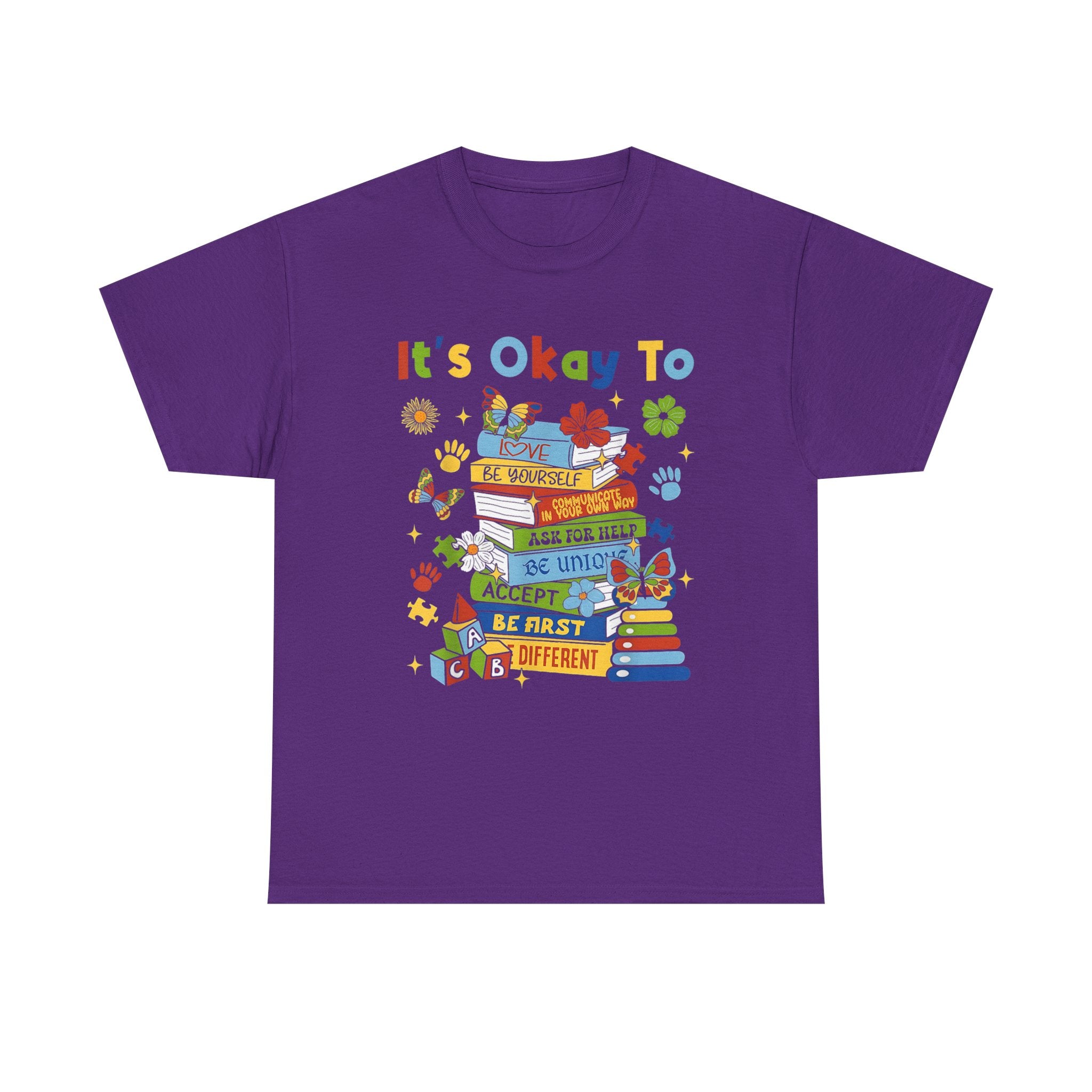 It's Okay To Learn Children’s T-Shirt - Positive Classroom / Autism ADHD Tee NEW