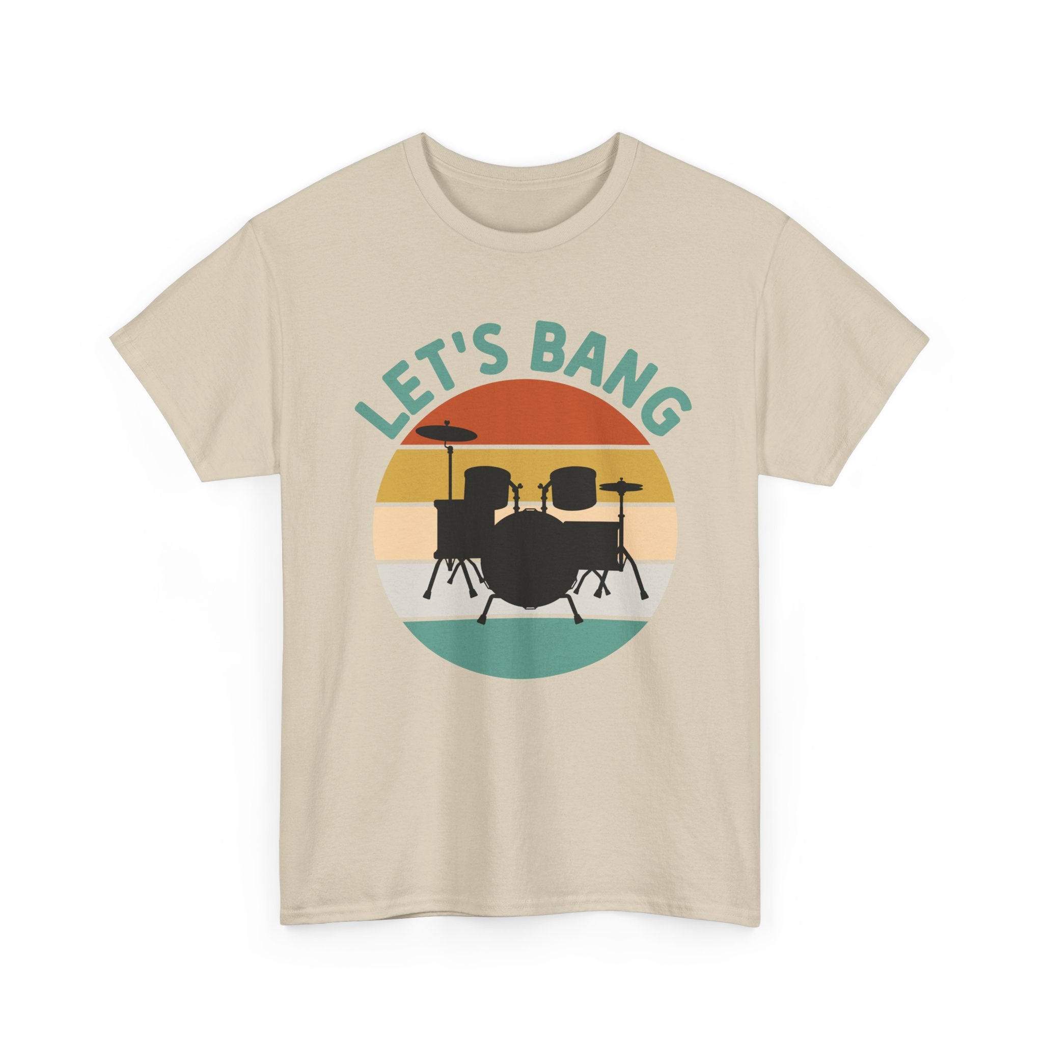 Let's Bang Drumset T-Shirt - Retro Drummer Band Tee Shirt Gift