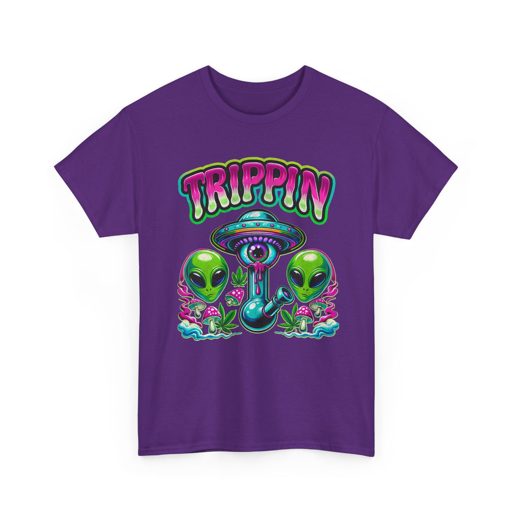 Trippin' Alien Mushroom Tee - Funny Psychedelic T-Sirt Gift