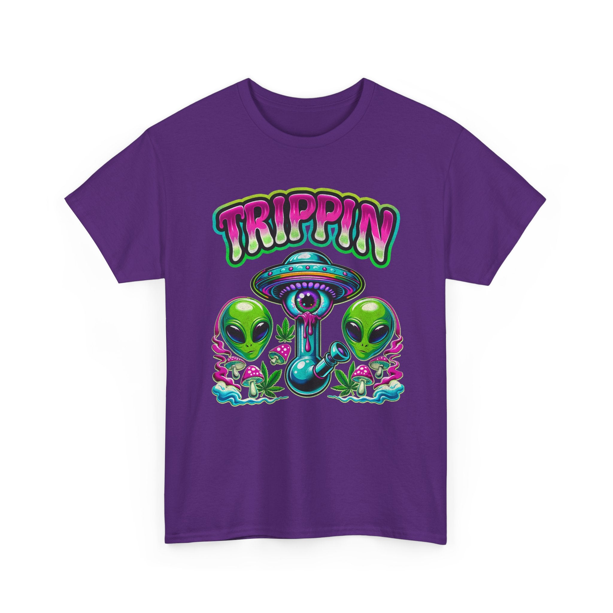 Trippin' Alien Mushroom Tee - Funny Psychedelic T-Sirt Gift