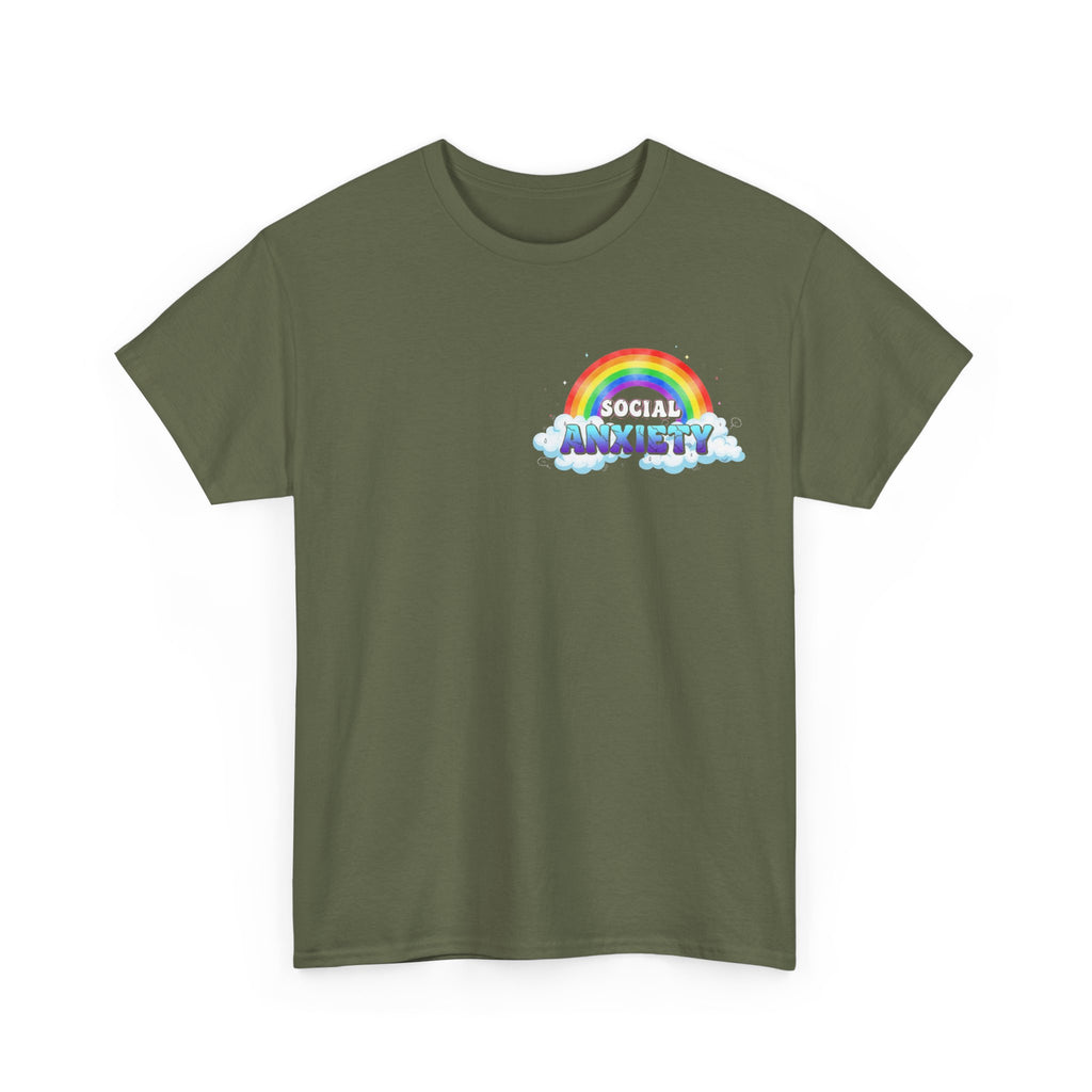 Social Anxiety Rainbow T-Shirt - Autism ADHD Neurodiverse Tee Shirt Gift