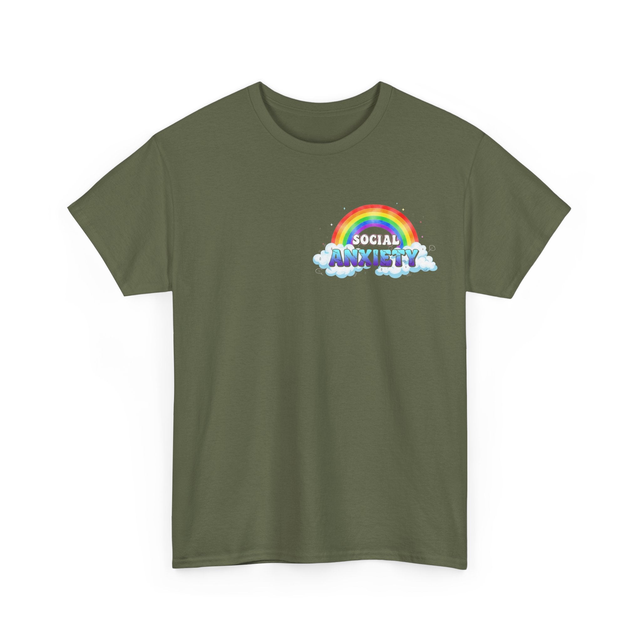 Social Anxiety Rainbow T-Shirt - Autism ADHD Neurodiverse Tee Shirt Gift