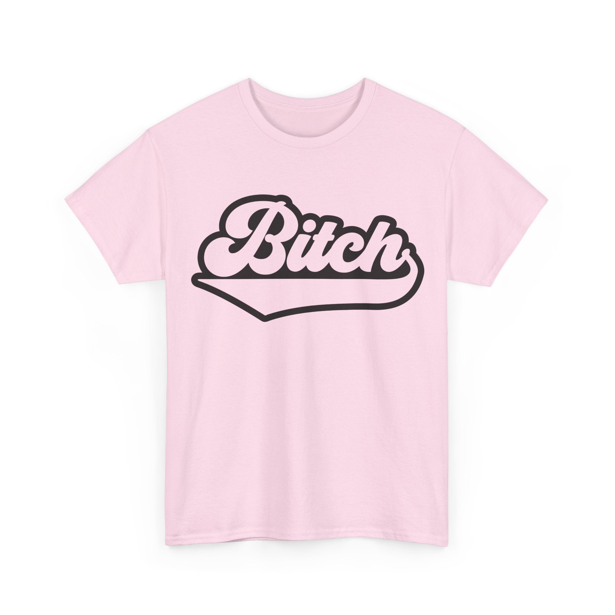 Graphic Tee - Bitch - Funny Rude Adult Script Logo T‑Shirt Gift for Her