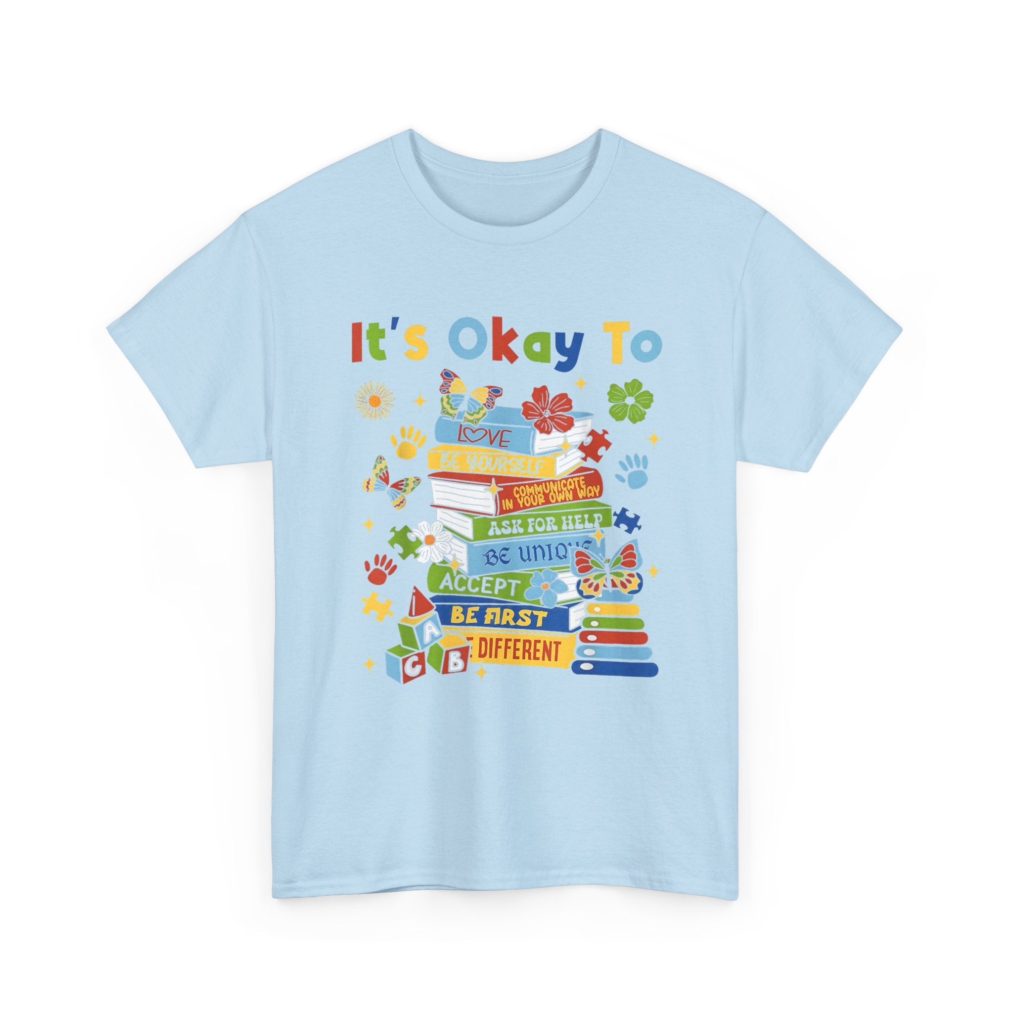 It's Okay To Learn Children’s T-Shirt - Positive Classroom / Autism ADHD Tee NEW