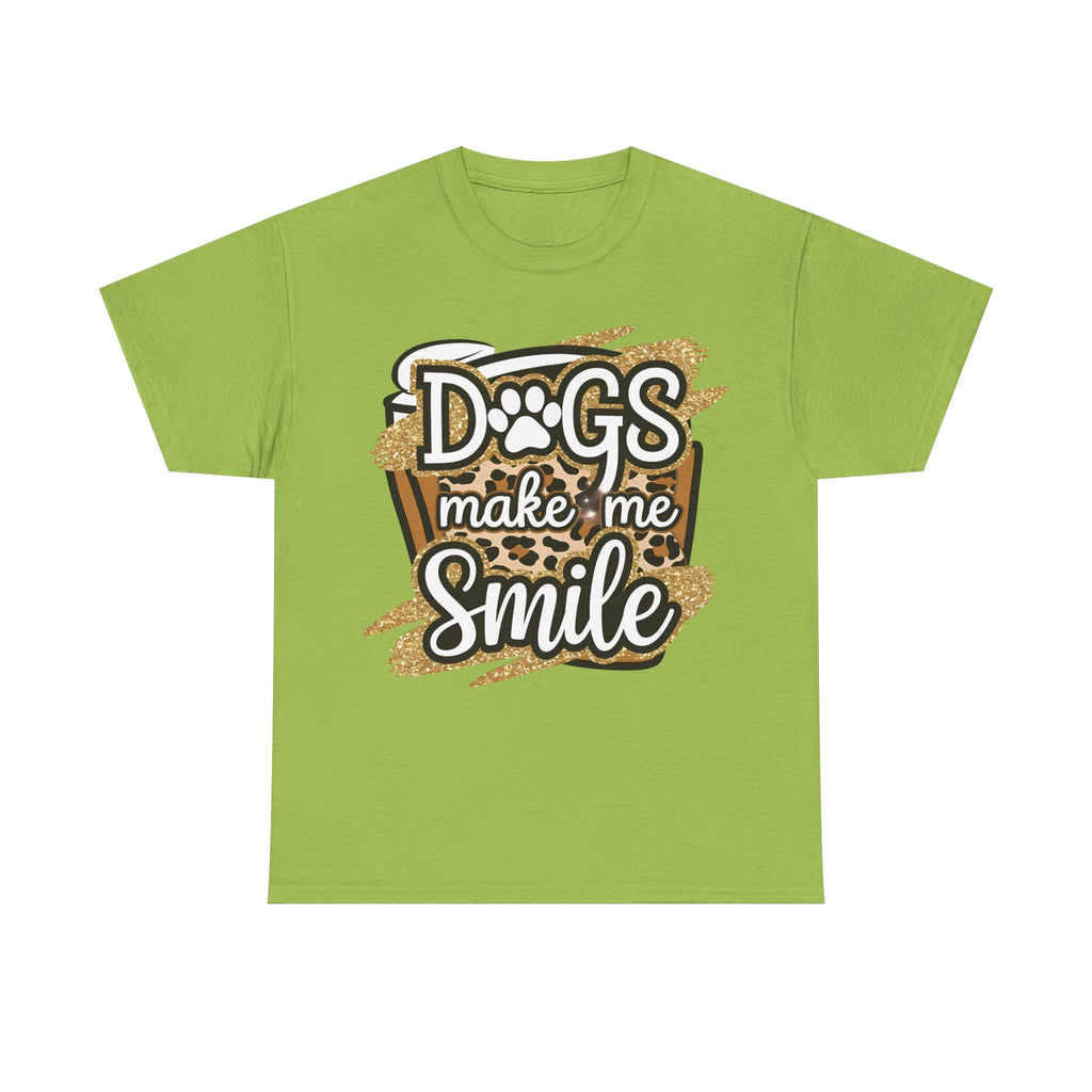 Dog Lover Tee Shirt - Dogs Make Me Smile - Funny T-Shirt Gift For Dog Owner