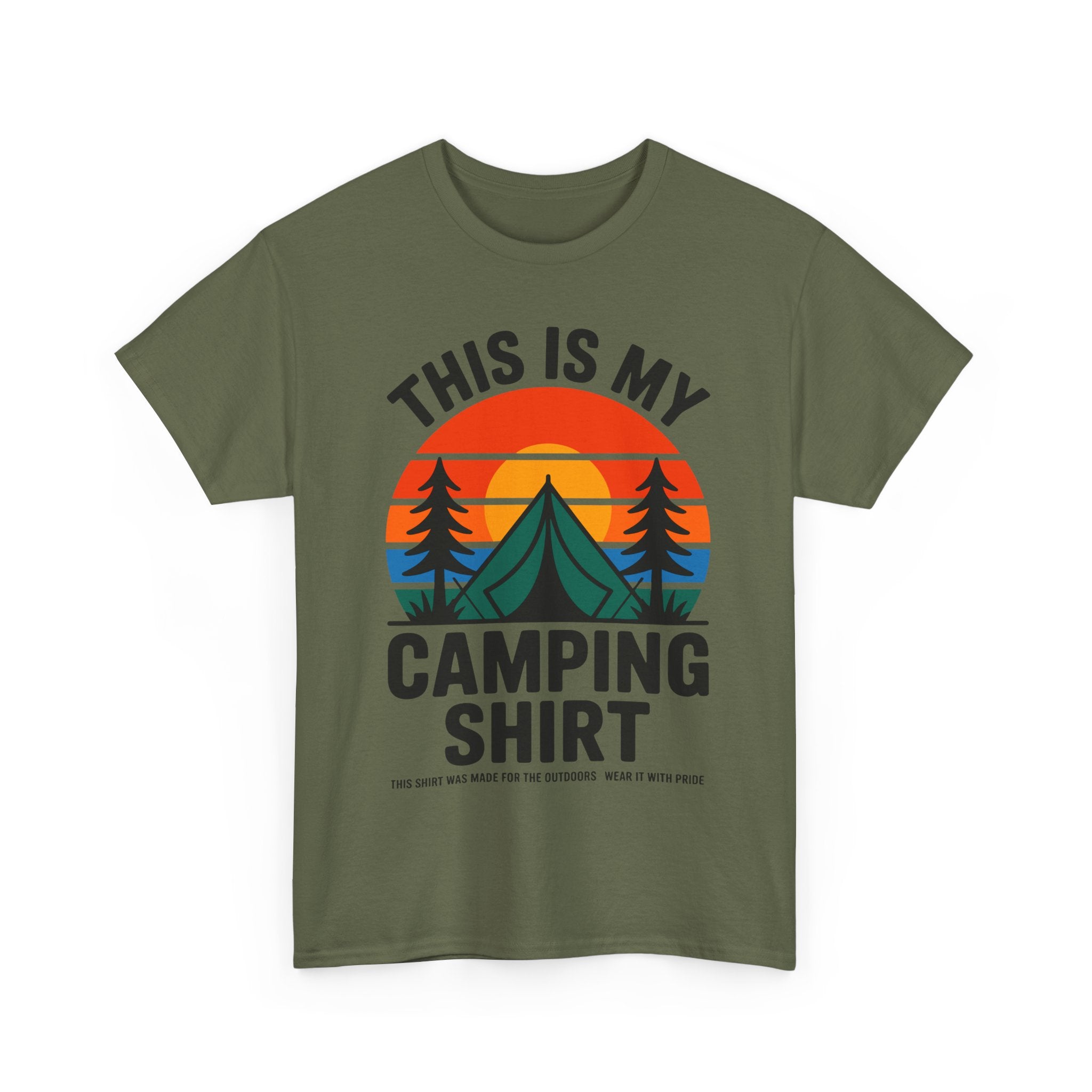 T-Shirt - This Is My Camping Shirt - Funny T Shirt Gift For Campers - Vanlife Tee For Campervan Vanlifers