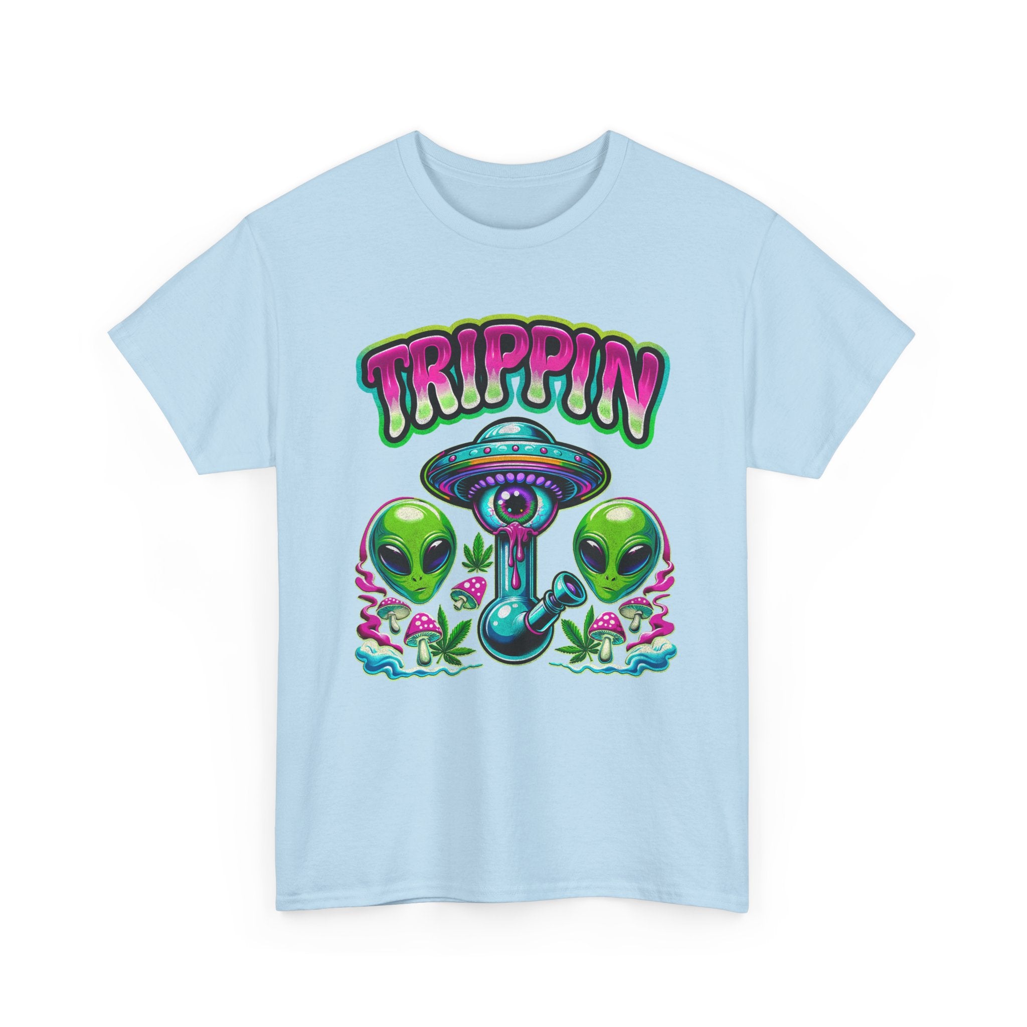 Trippin' Alien Mushroom Tee - Funny Psychedelic T-Sirt Gift