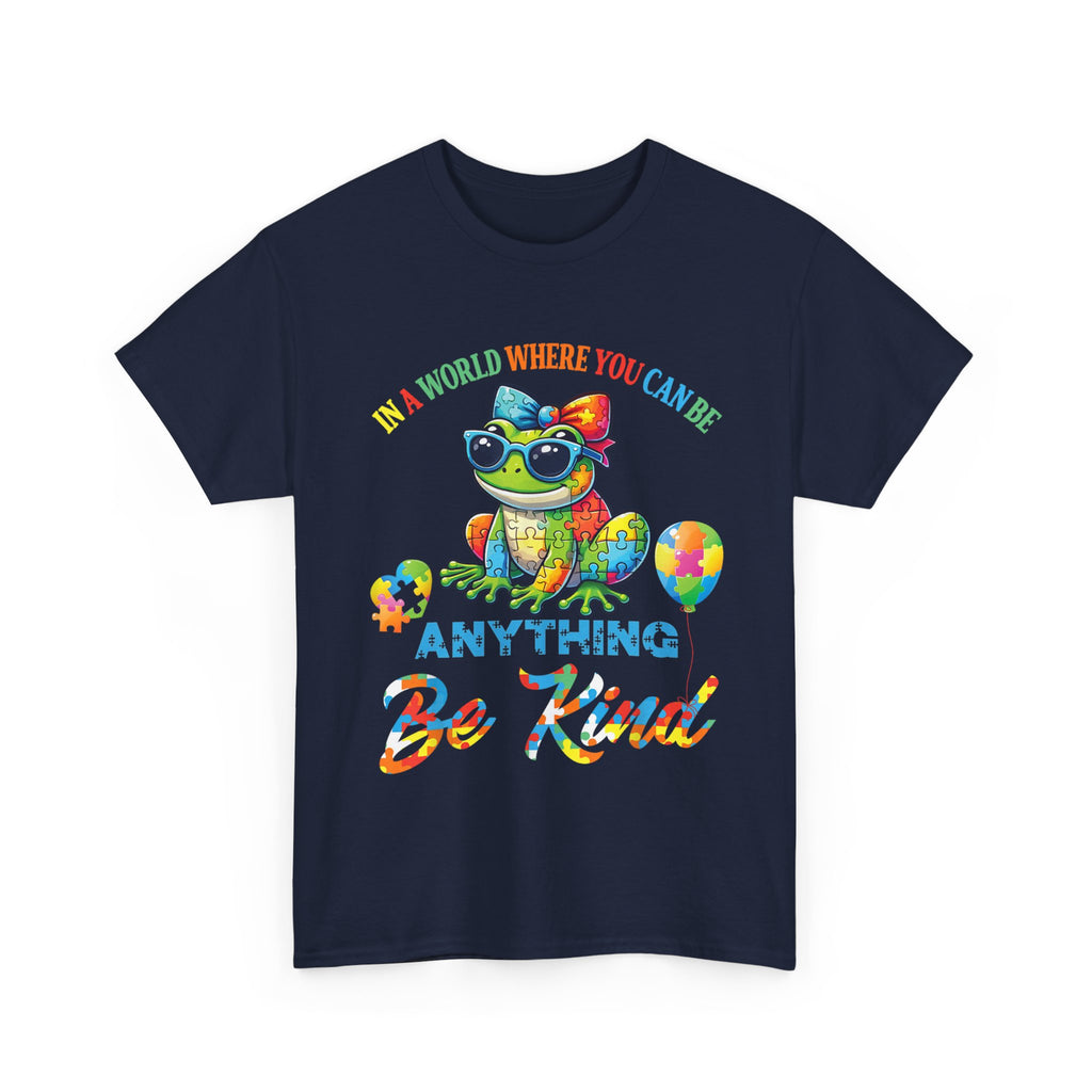 Be Kind Turtle T‑Shirt - A World Where You Can Be Anything Be Kind - Autism ADHD Tee Shirt
