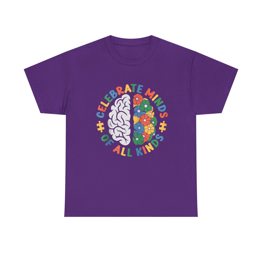 Celebrate Minds of All Kinds T-Shirt - Autism ADHD Neurodiverse Tee Shirt Gift