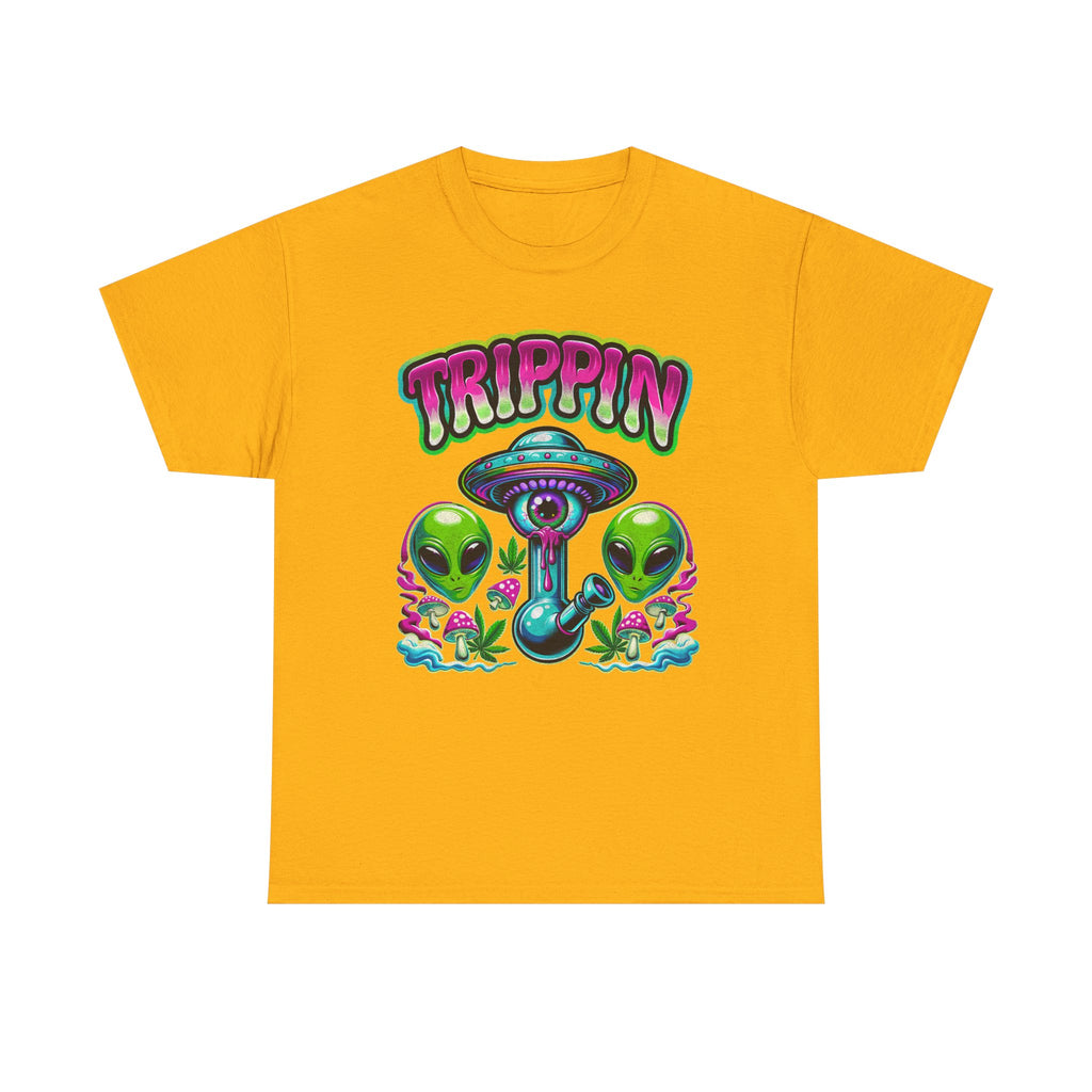 Trippin' Alien Mushroom Tee - Funny Psychedelic T-Sirt Gift