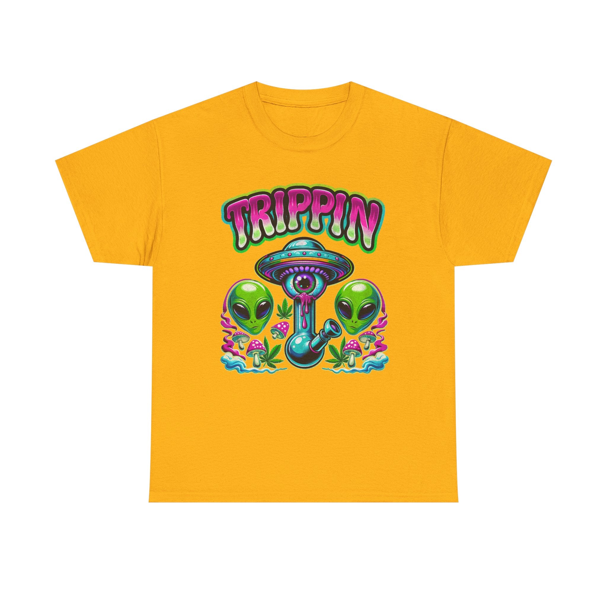 Trippin' Alien Mushroom Tee - Funny Psychedelic T-Sirt Gift