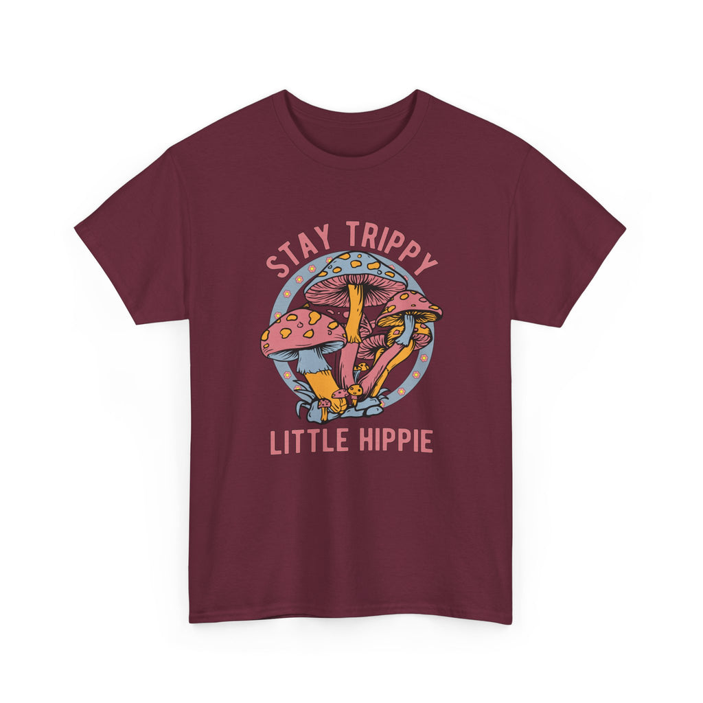 Stay Trippy Little Hippie T-Shirt - Funny Magic Mushroom Tee Shirt - Gift NEW