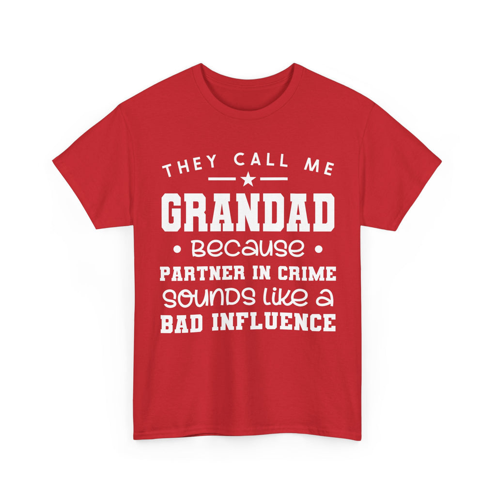 They Call Me Grandad Partner In Crime Tee Shirt - Funny T-Shirt Gift For Grandad Grandpa NEW