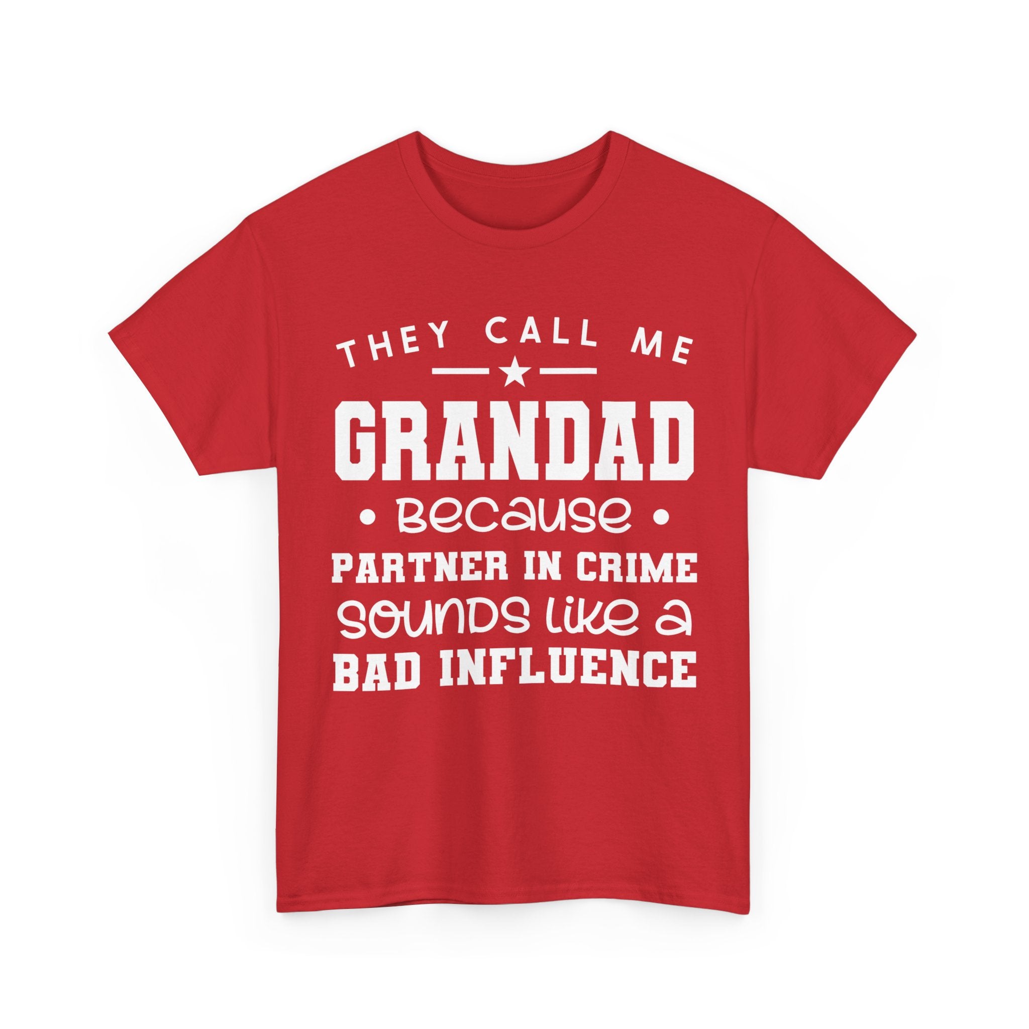 They Call Me Grandad Partner In Crime Tee Shirt - Funny T-Shirt Gift For Grandad Grandpa NEW