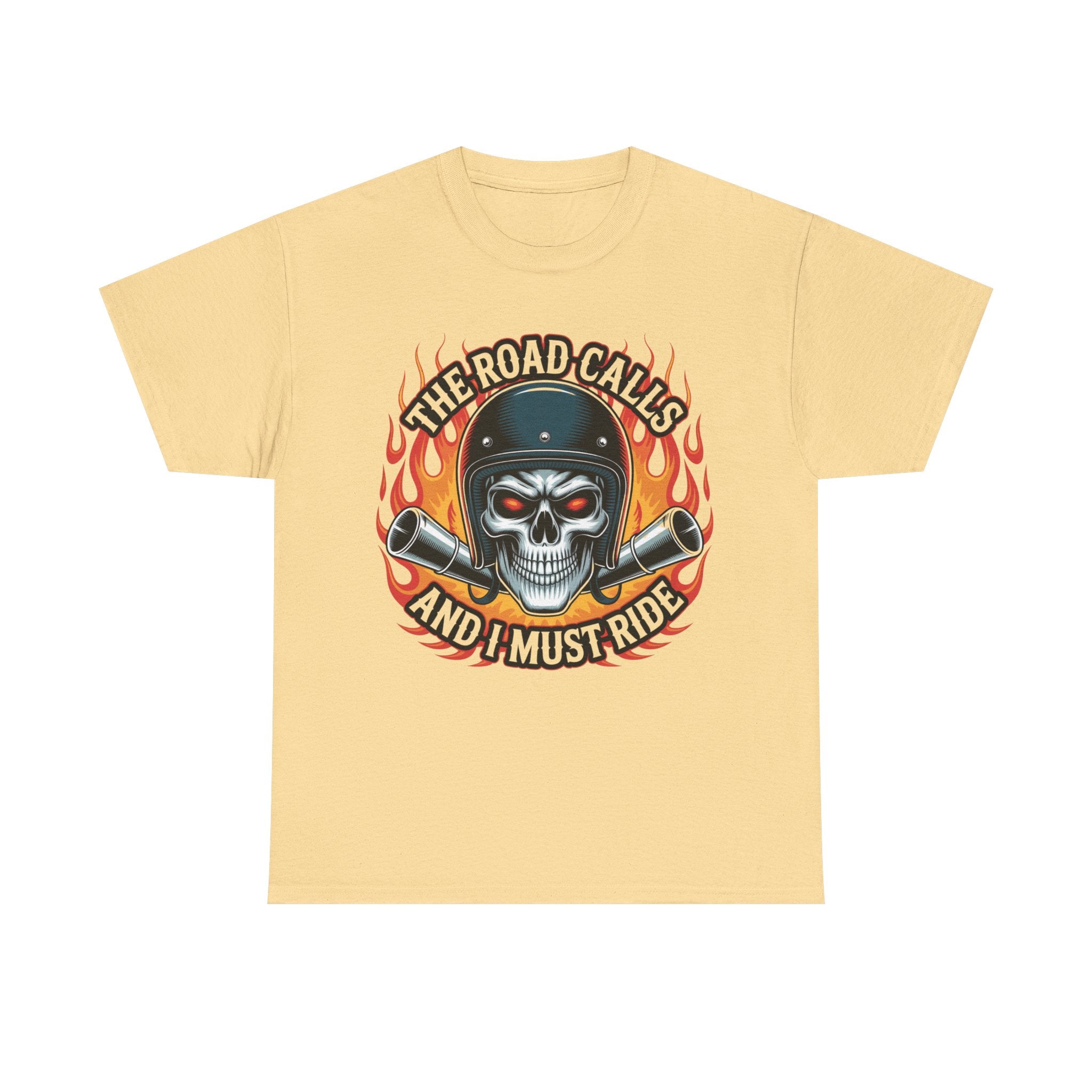 Biker T-Shirt - The Road Calls And I Must Ride - Motorcycle Tee Shirt Gift For Bikers and Harley Bike Enthusiasts
