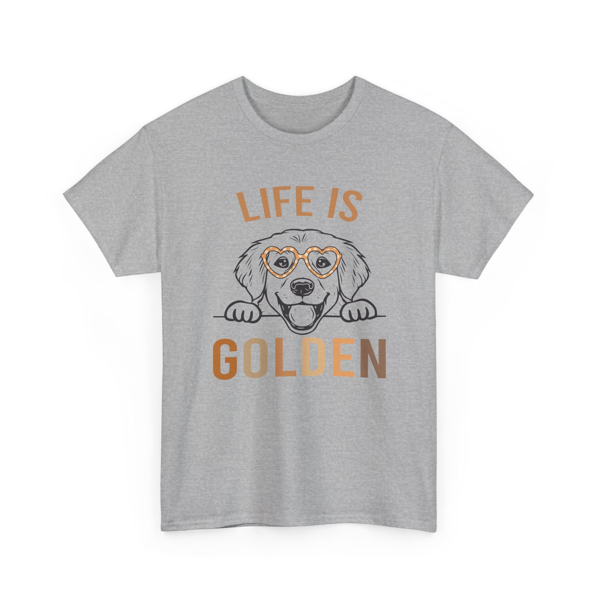 Life Is Golden Tee Shirt - Gift For Golden Retriever  Dog Owners - Labrador Golden Retriever Dogs - T-Shirt NEW