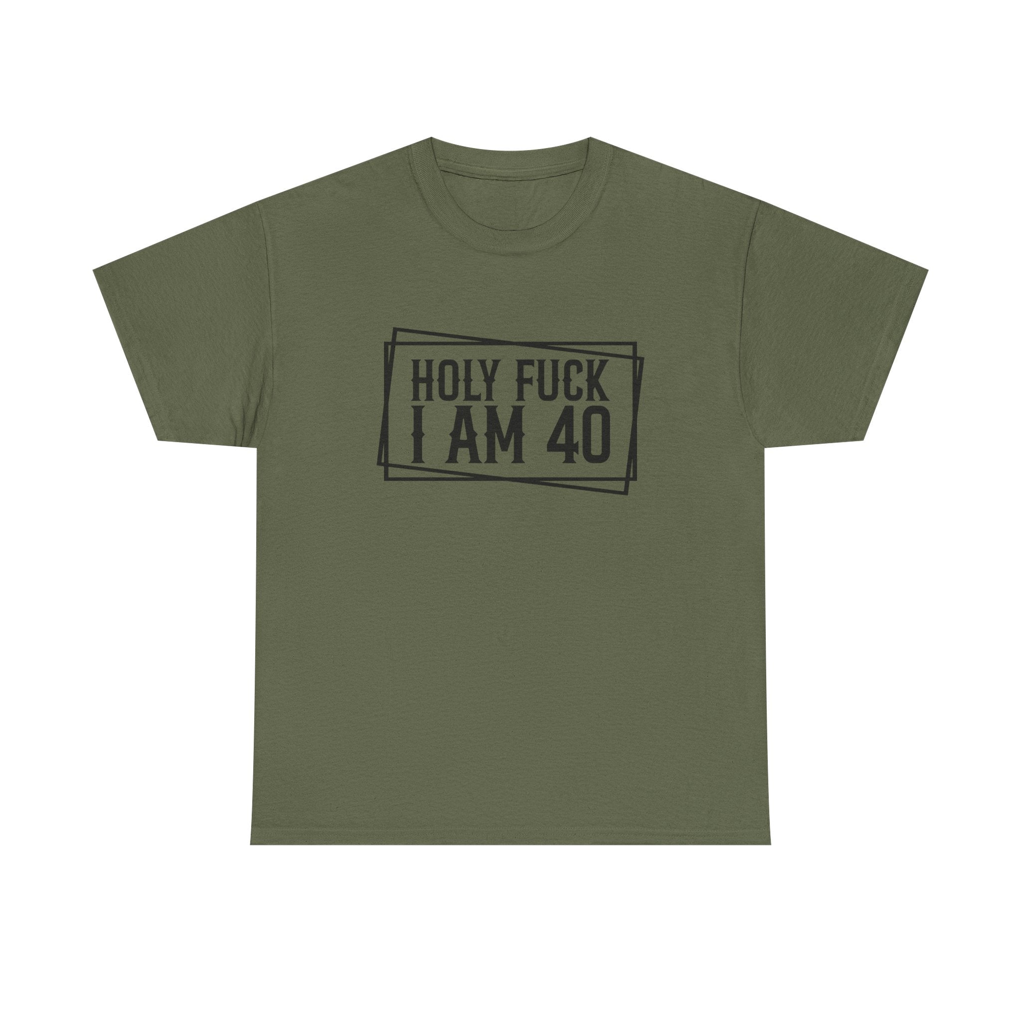 40th Birthday T-Shirt - Holy F*** I Am 40 - Funny Adult Forty Gift Tee
