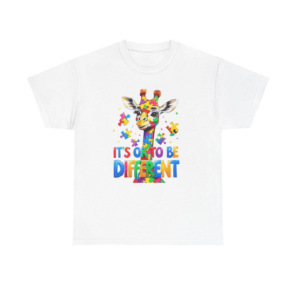 It's OK To Be Different Giraffe Tee Shift - Autism ADHD ASD Aspergers Awareness T Shirt - Gift