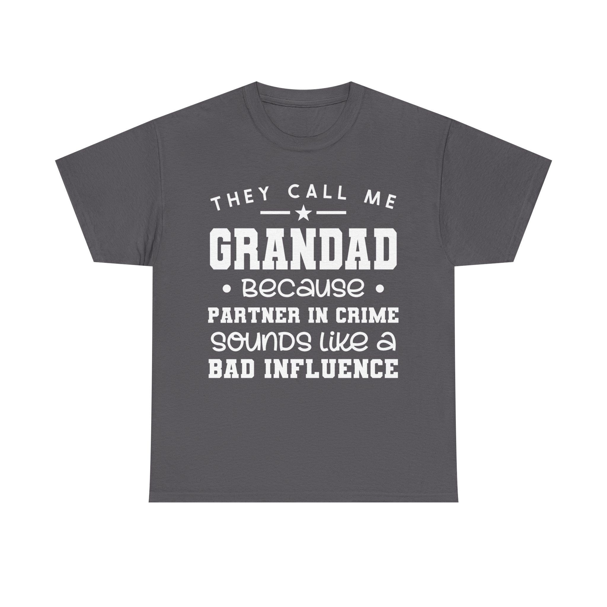 They Call Me Grandad Partner In Crime Tee Shirt - Funny T-Shirt Gift For Grandad Grandpa NEW