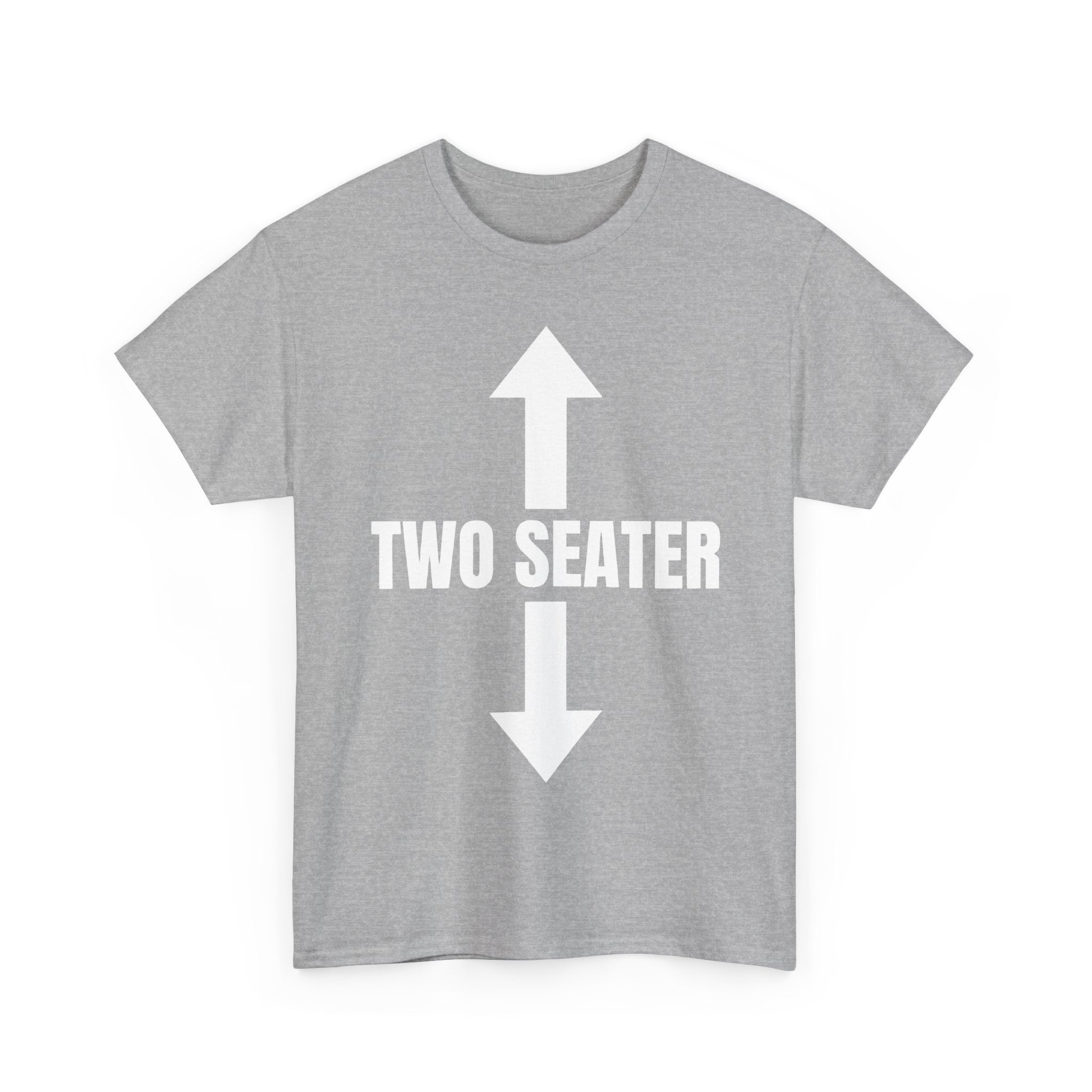 Two Seater T-Shirt - Funny Adult Rude 2 Seat Tee - Offensive Gift