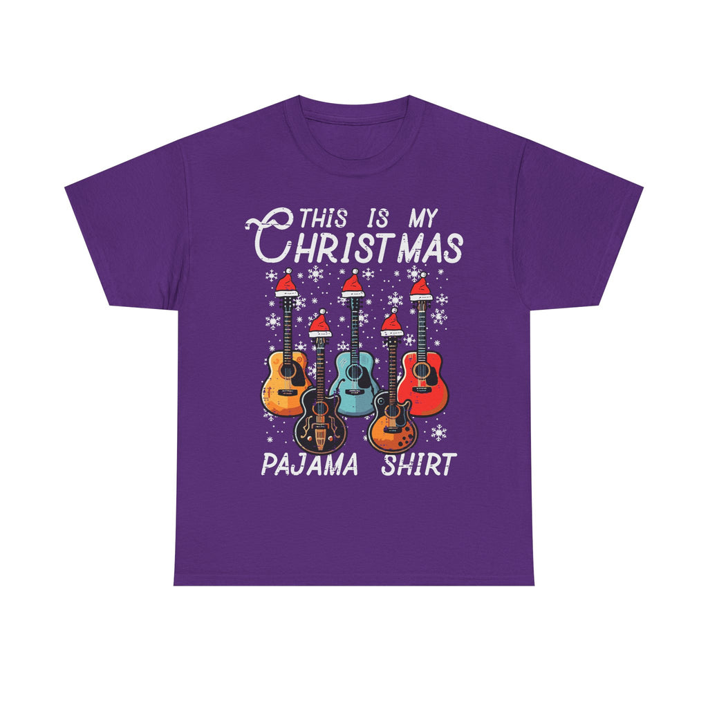 Guitar T-Shirt Xmas Gift - This Is My Christmas Pajama Shirt - Guitarist Tee Pyjama Shirt