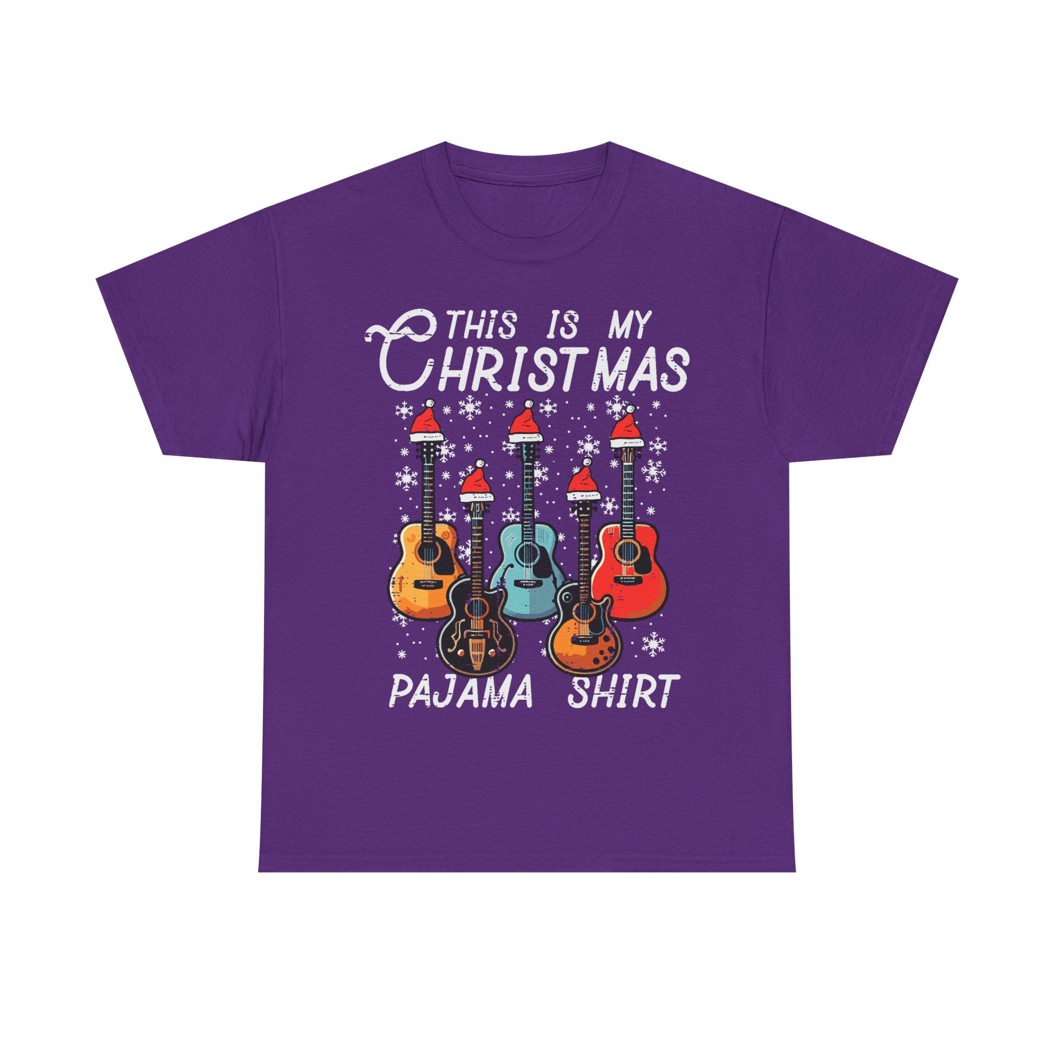 Guitar T-Shirt Xmas Gift - This Is My Christmas Pajama Shirt - Guitarist Tee Pyjama Shirt