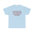 Stranger Things - Alphabet Chart Tee - Vintage Red & Green Lettering T-Shirt Gift NEW