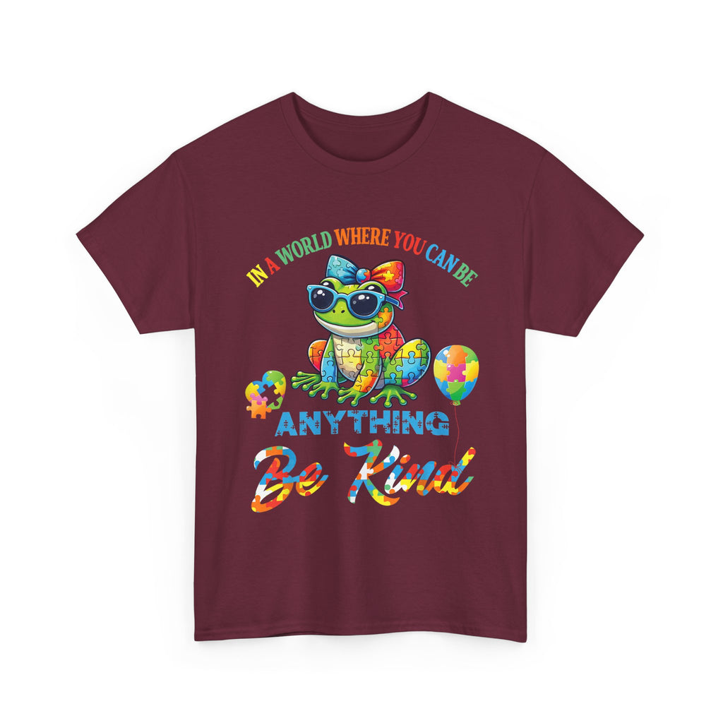Be Kind Turtle T‑Shirt - A World Where You Can Be Anything Be Kind - Autism ADHD Tee Shirt