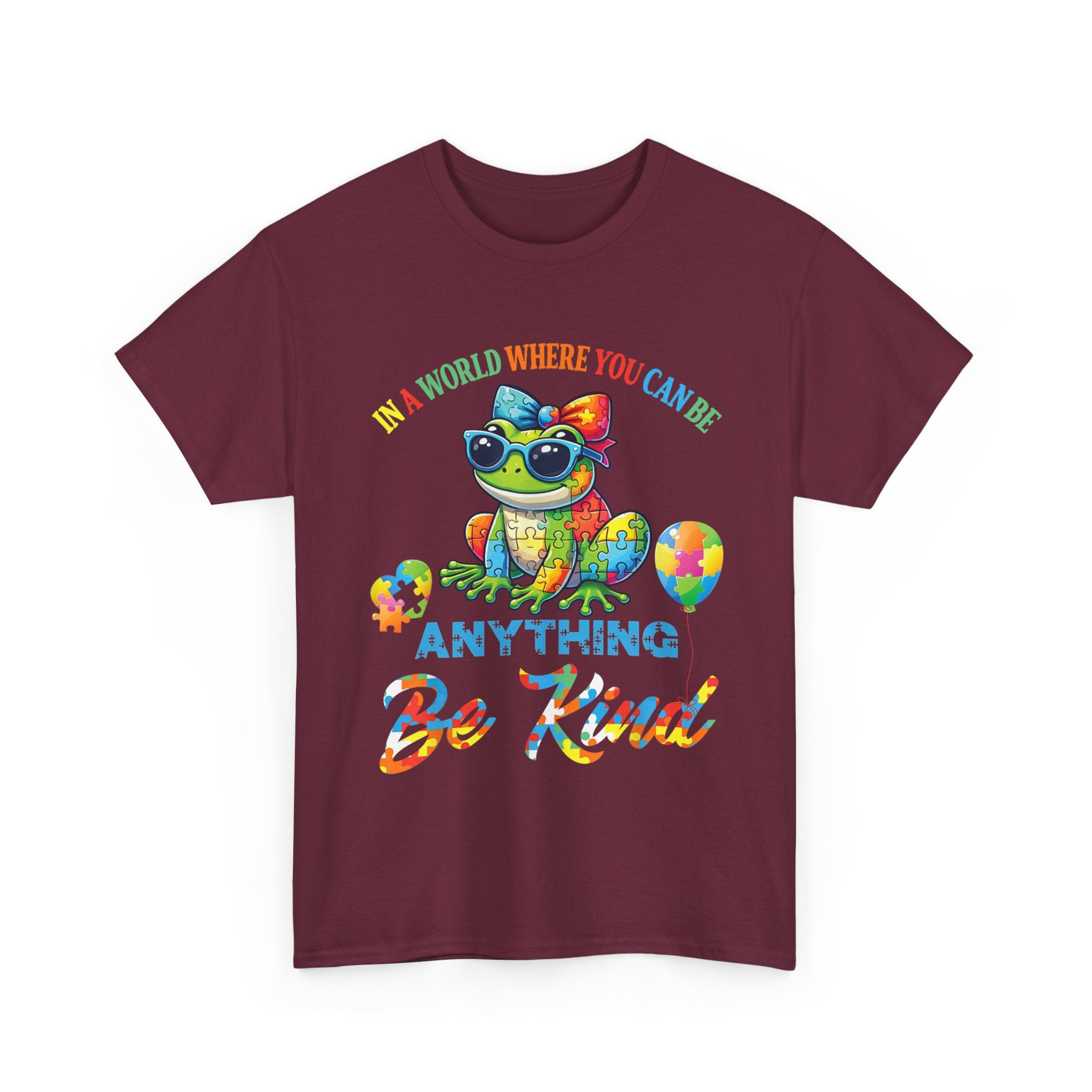 Be Kind Turtle T‑Shirt - A World Where You Can Be Anything Be Kind - Autism ADHD Tee Shirt