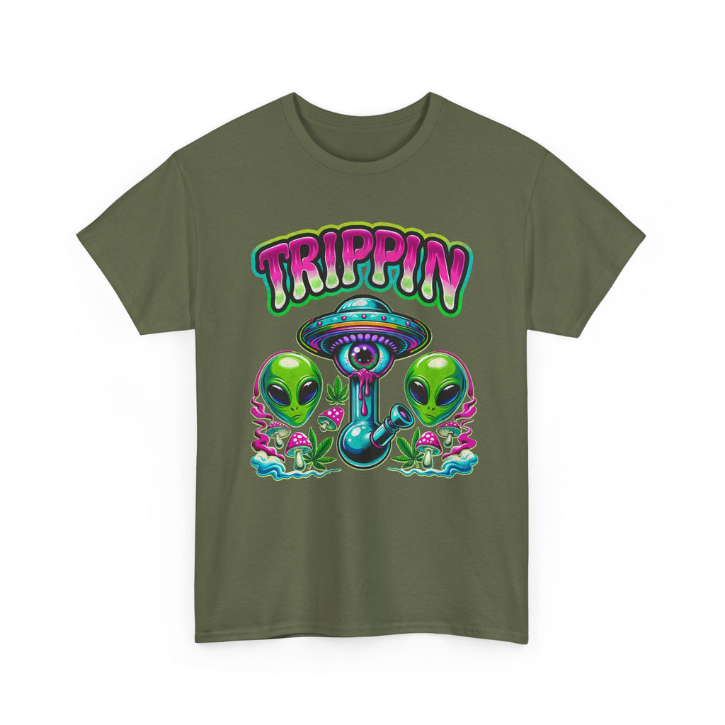 Trippin' Alien Mushroom Tee - Funny Psychedelic T-Sirt Gift