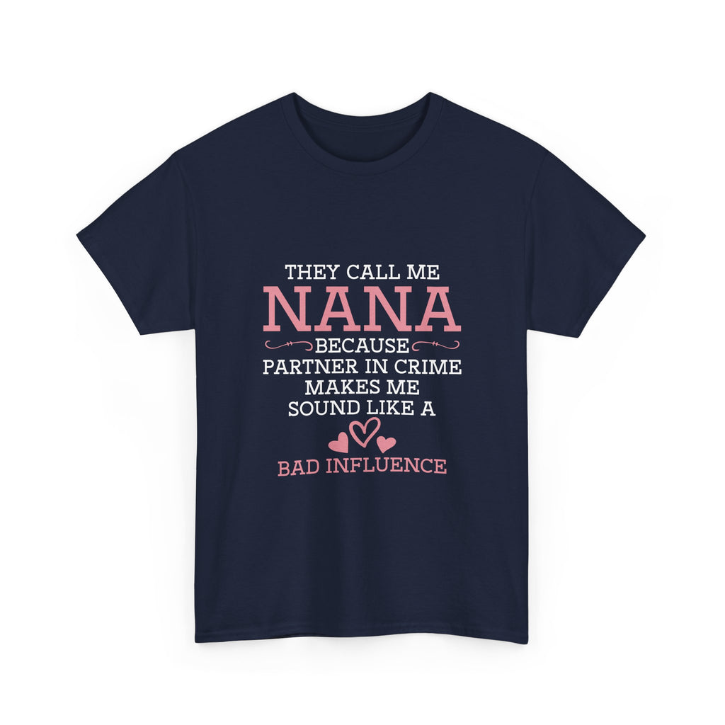 Nana Partner In Crime Tee Shirt - Funny Gift T-Shirt For Nanna Grandmother Grandma