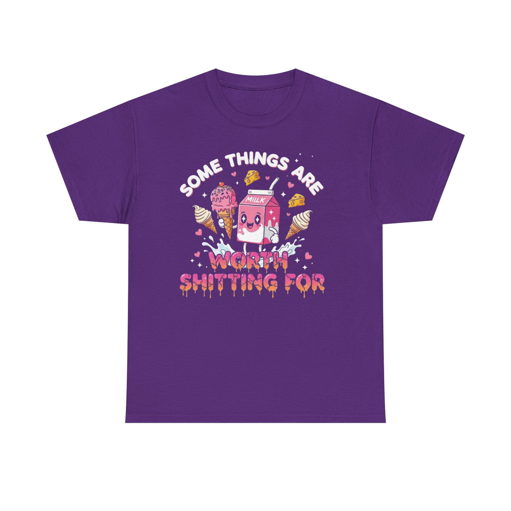 Funny T-Shirt - Some Things Are Worth Shitting For - IBS Gluten Intolerence Gift Tee Shirt