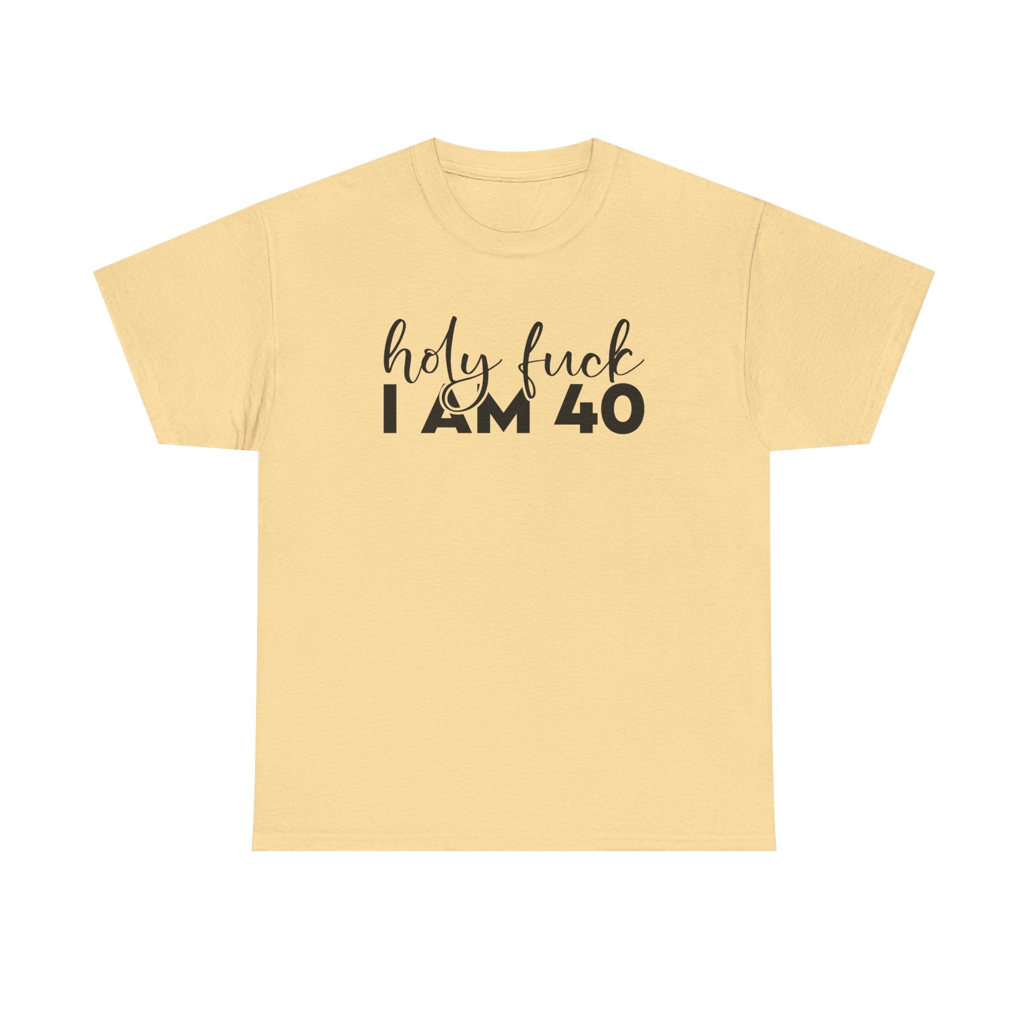 40th Birthday Tee Shirt - Holy F*** I Am 40 - Funny Forty Milestone 40 T-Shirt Gift