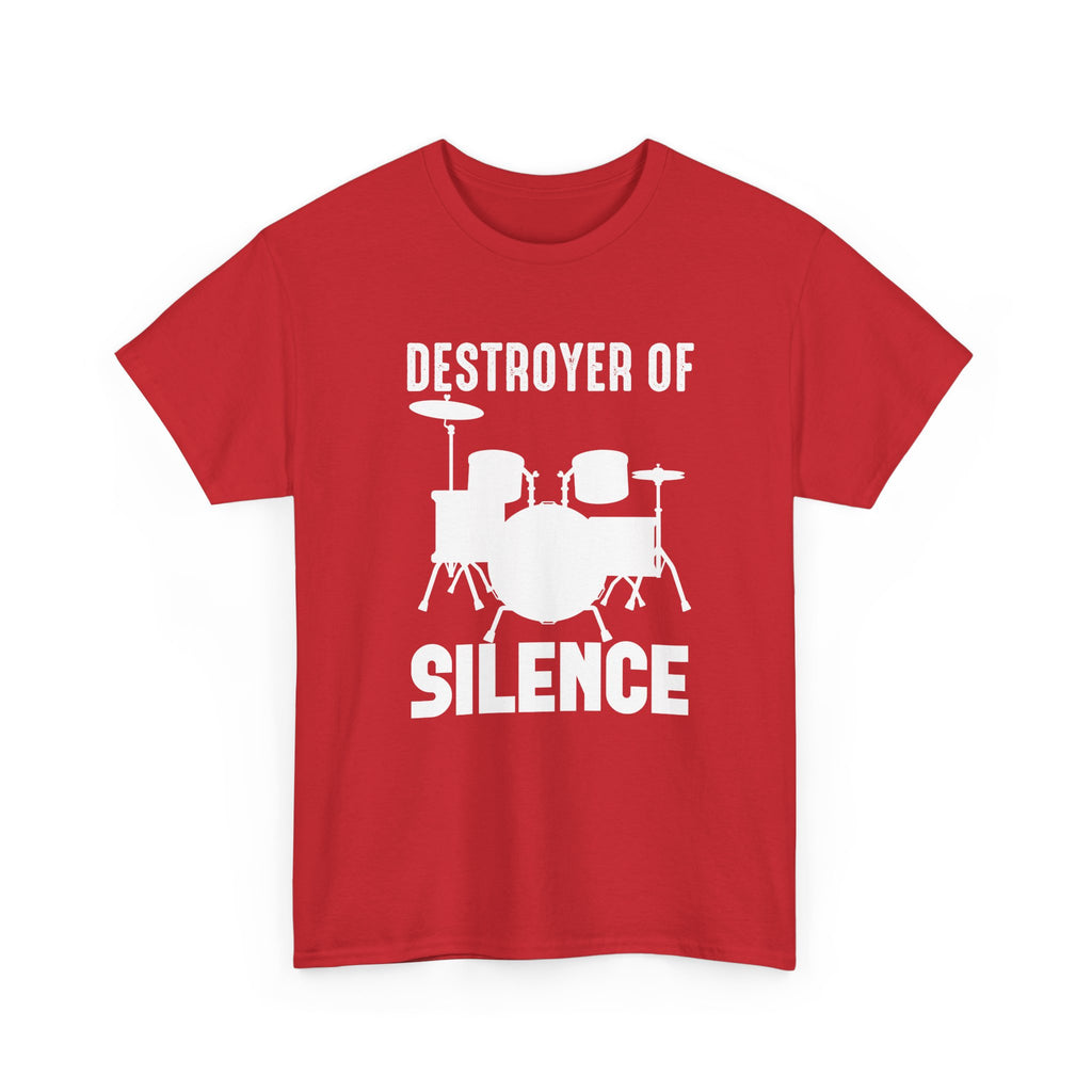 Drummer T-Shirt - Destroyer of Silence"- - Funny Drum Set Tee Shirt NEW