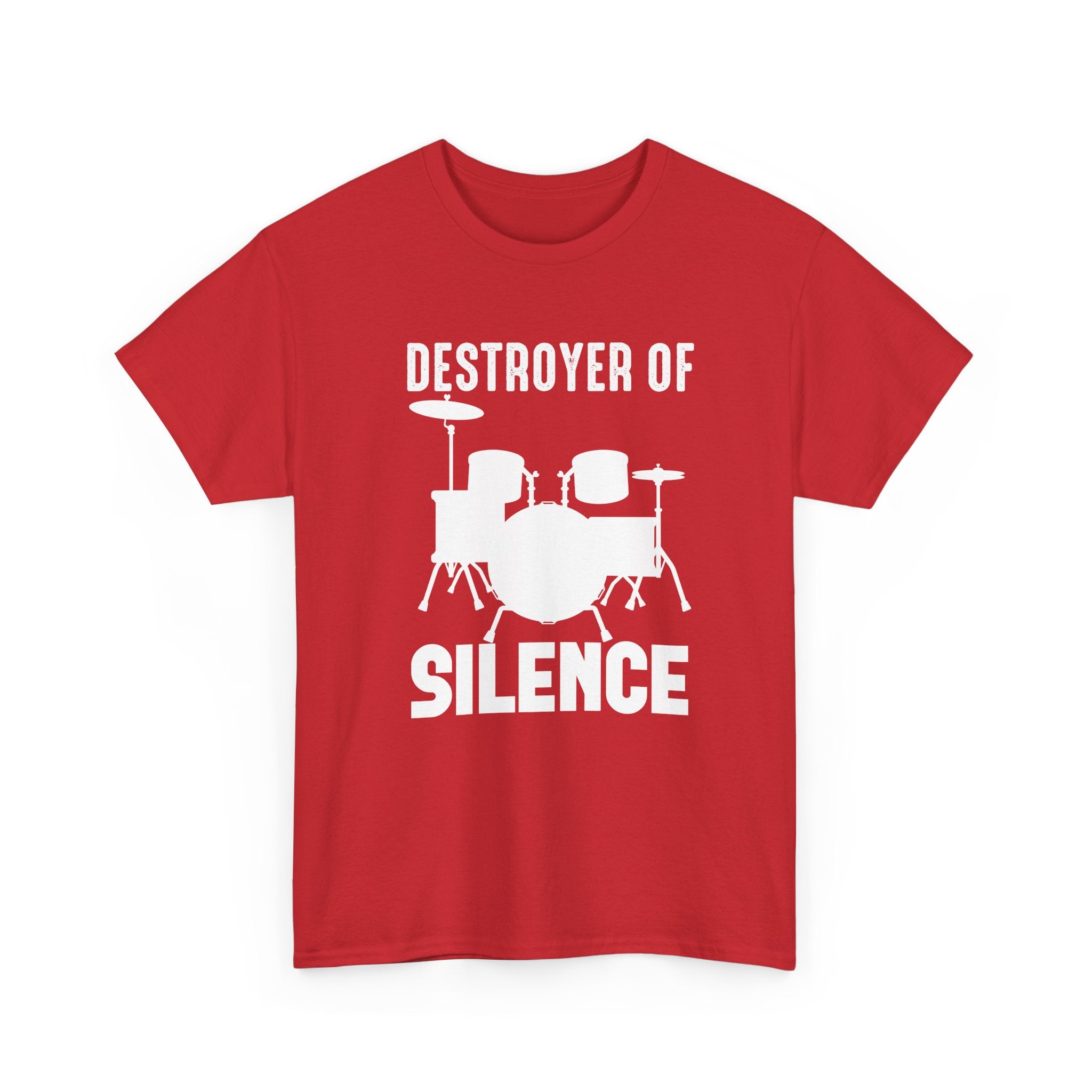 Drummer T-Shirt - Destroyer of Silence"- - Funny Drum Set Tee Shirt NEW