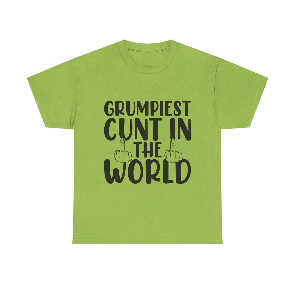 Funny Tee - Grumpiest C*nt in the World - Offensive Funny Sarcastic Middle Finger Shirt Dad Gift