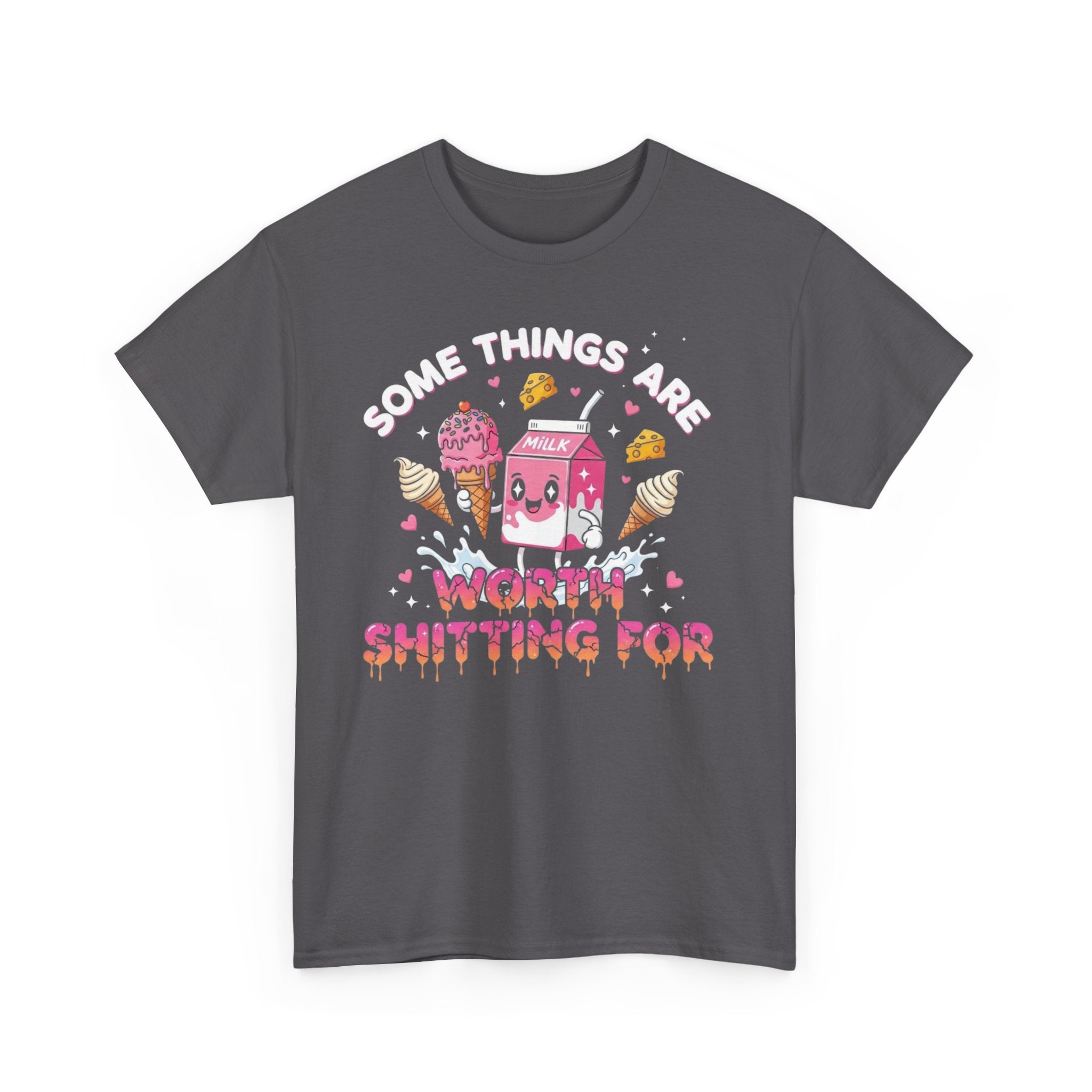 Funny T-Shirt - Some Things Are Worth Shitting For - IBS Gluten Intolerence Gift Tee Shirt