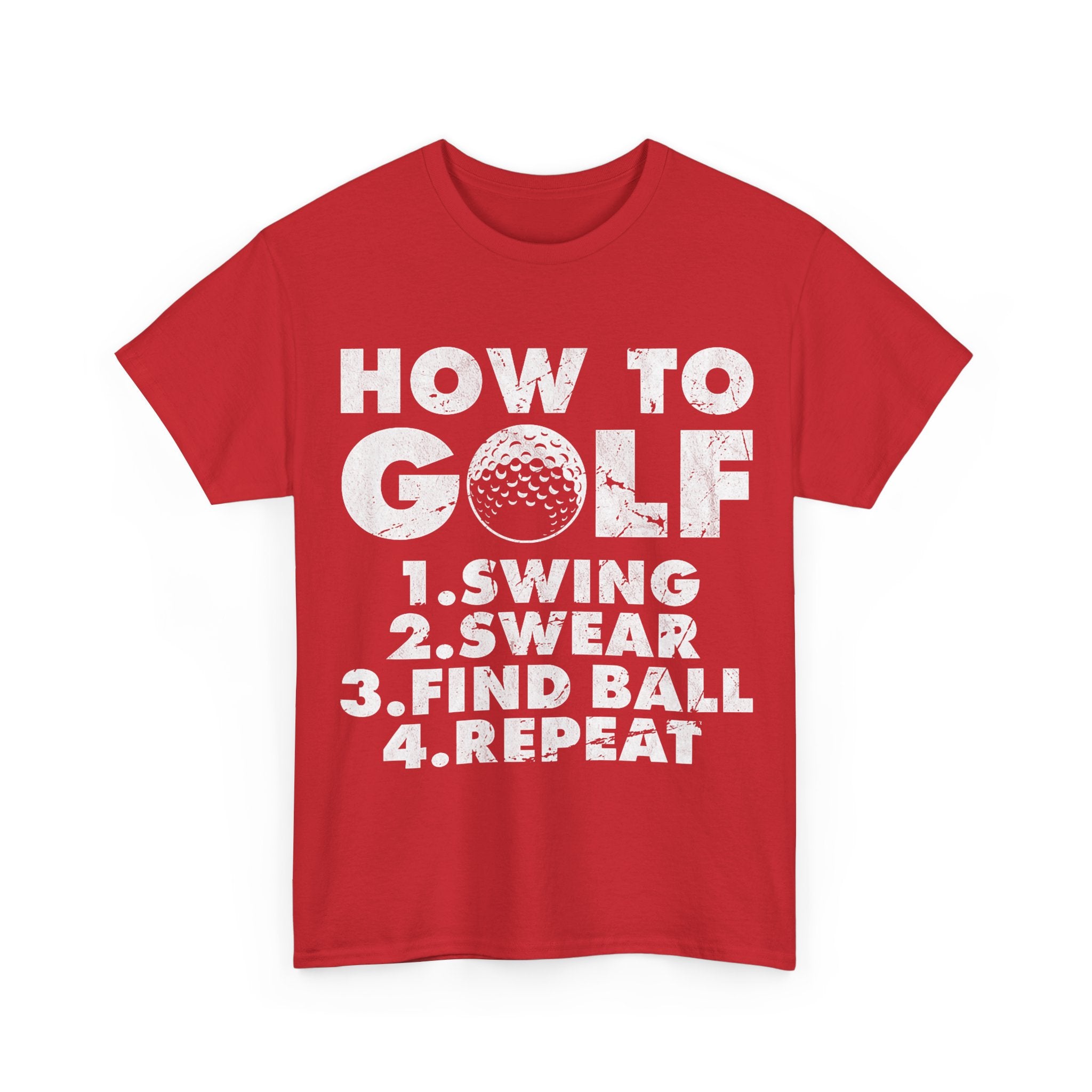 Funny Golf T-Shirt - How to Golf Tee Shirt - Gift For Golfers - Golfer Dad Grandad NEW