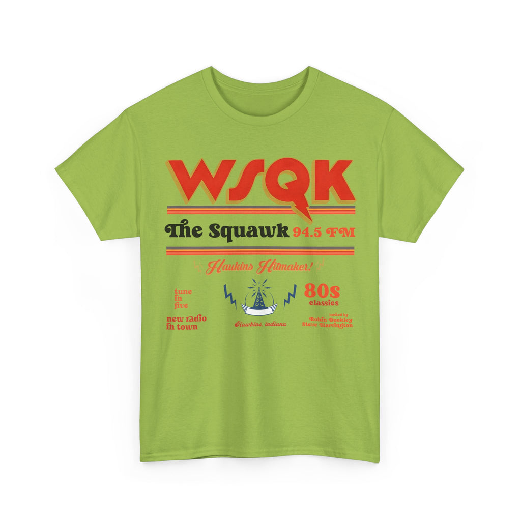 WSQK The Squawk 94.5 FM Retro 80s Radio Tee Shirt - Stranger Things T-Shirt