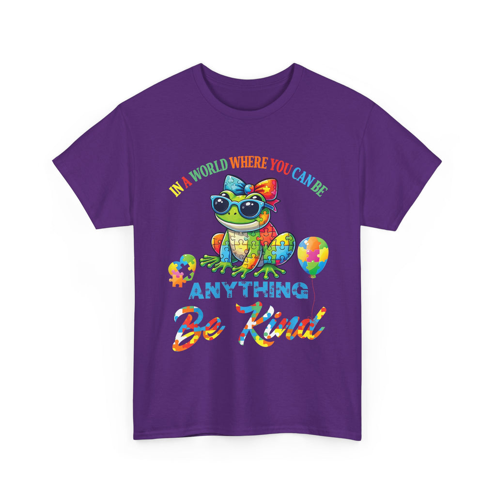 Be Kind Turtle T‑Shirt - A World Where You Can Be Anything Be Kind - Autism ADHD Tee Shirt