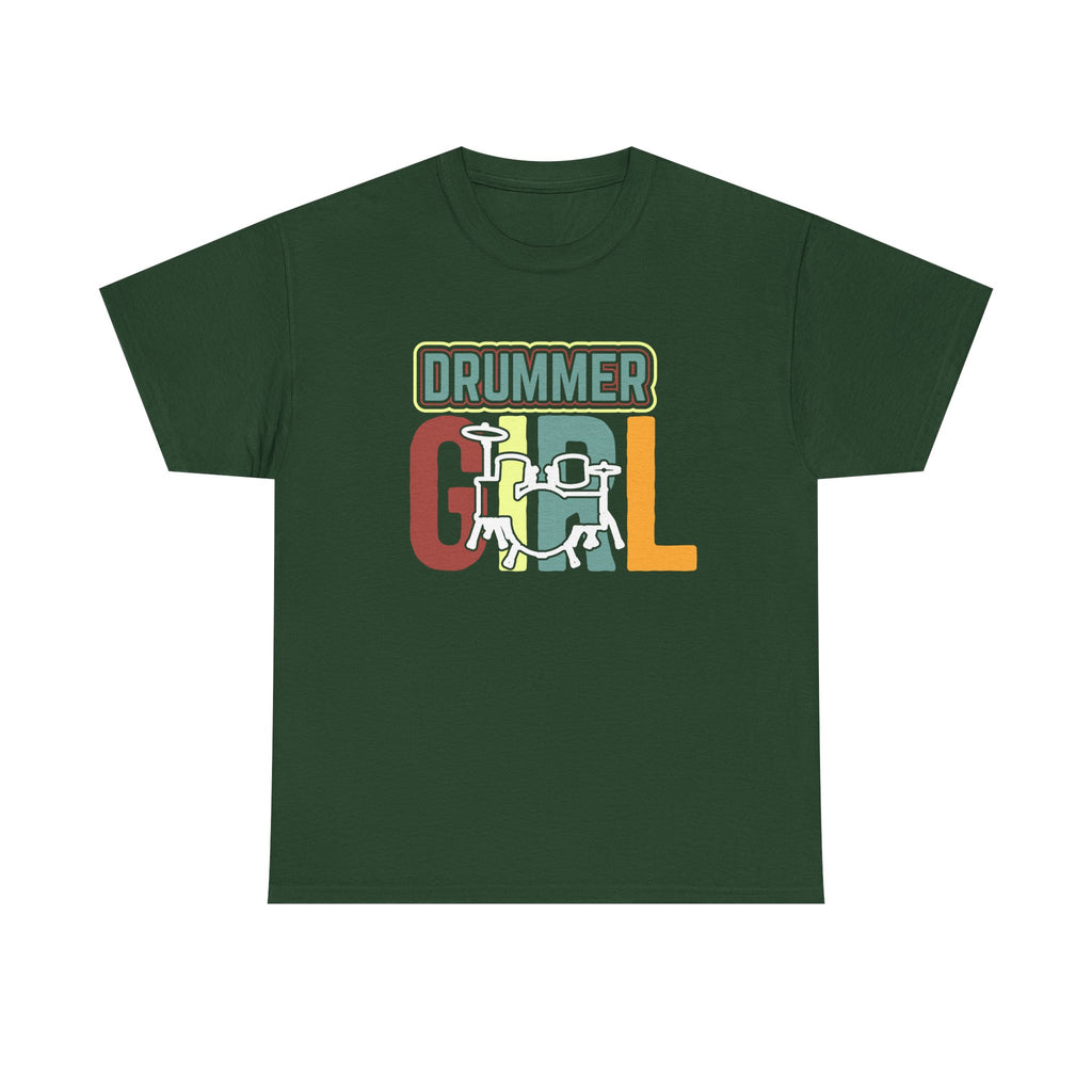 Drummer Gal T-Shirt - Retro Vintage Drum Player Tee Shirt for Women & Girls
