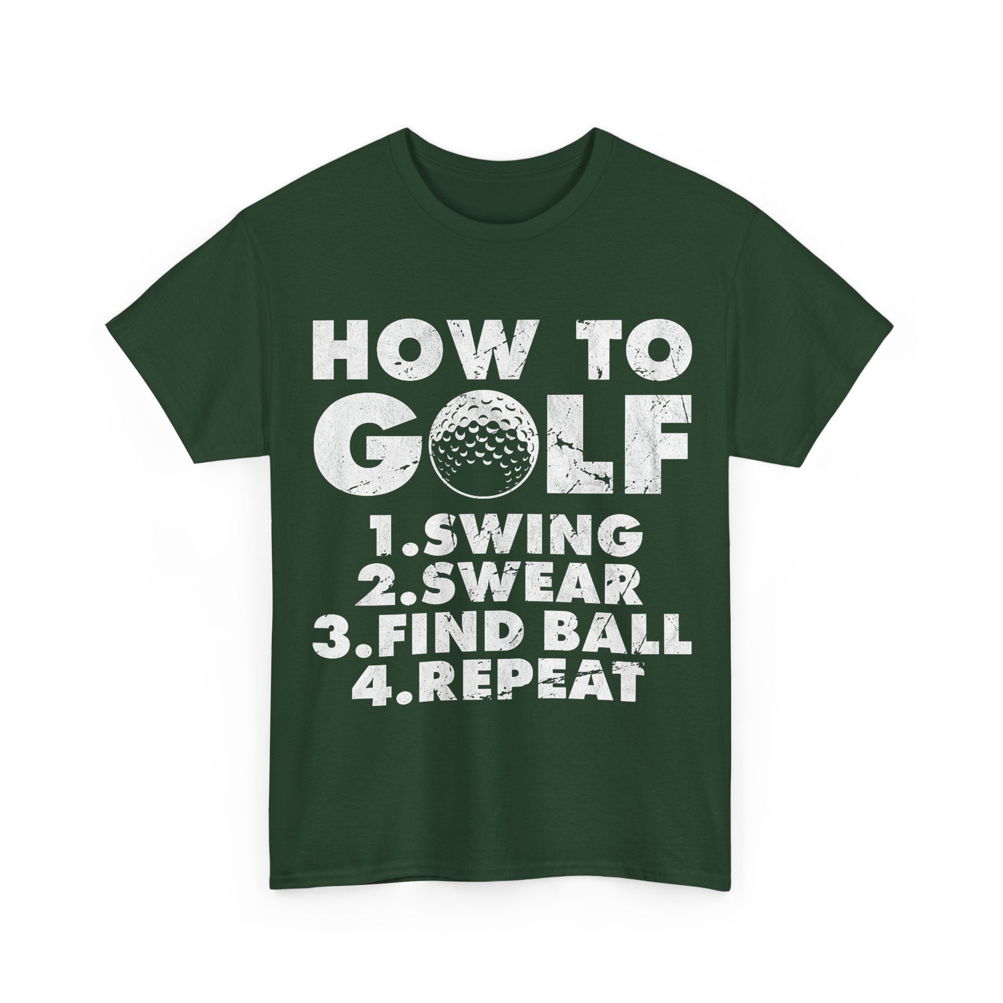 Funny Golf T-Shirt - How to Golf Tee Shirt - Gift For Golfers - Golfer Dad Grandad NEW