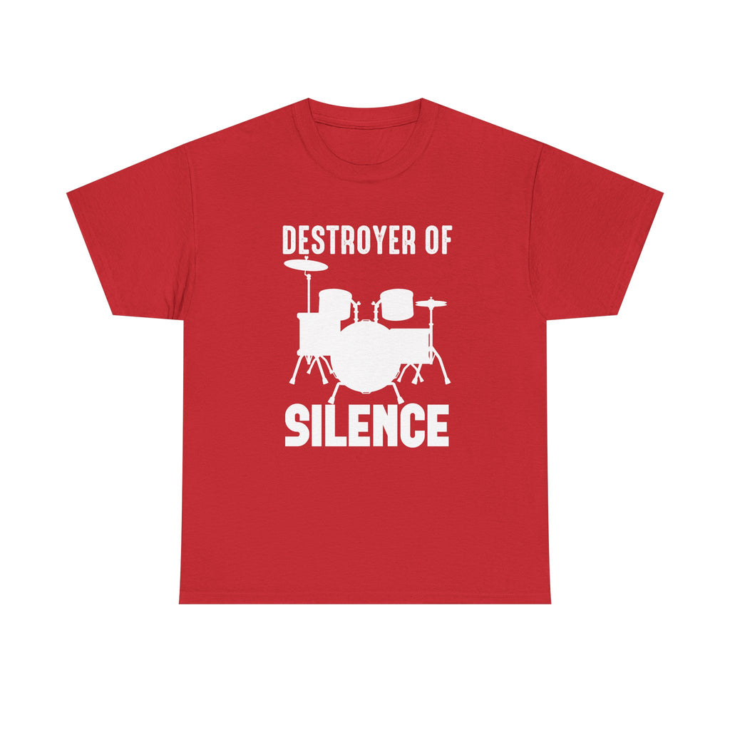 Drummer T-Shirt - Destroyer of Silence"- - Funny Drum Set Tee Shirt NEW
