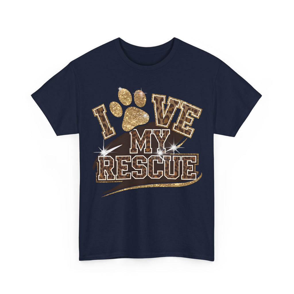 I Love My Rescue Dog Tee Shirt - T-Shirt Gift For Rescue Puppy Dog Owner - NEW