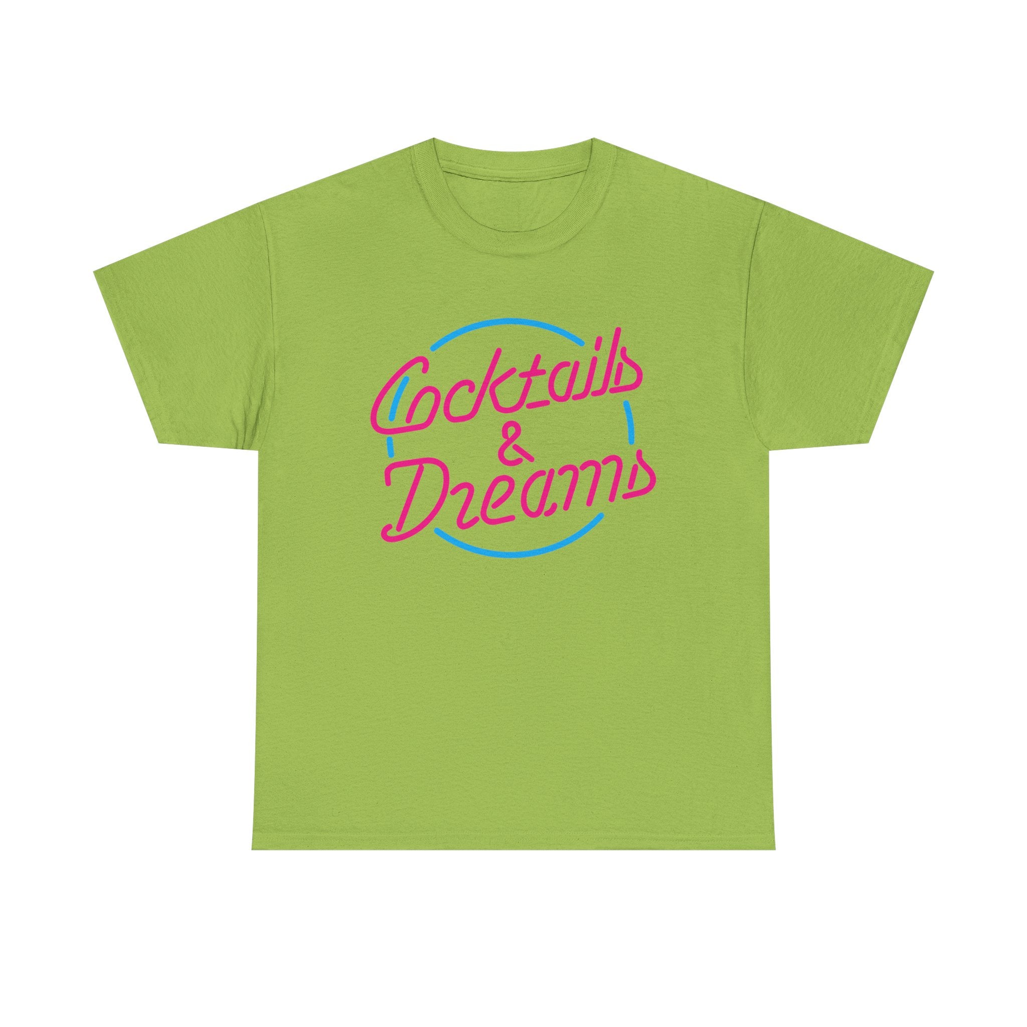Cocktails & Dreams T-Shirt - 90s Retro Neon Cocktail Movie Tee Shirt - NEW