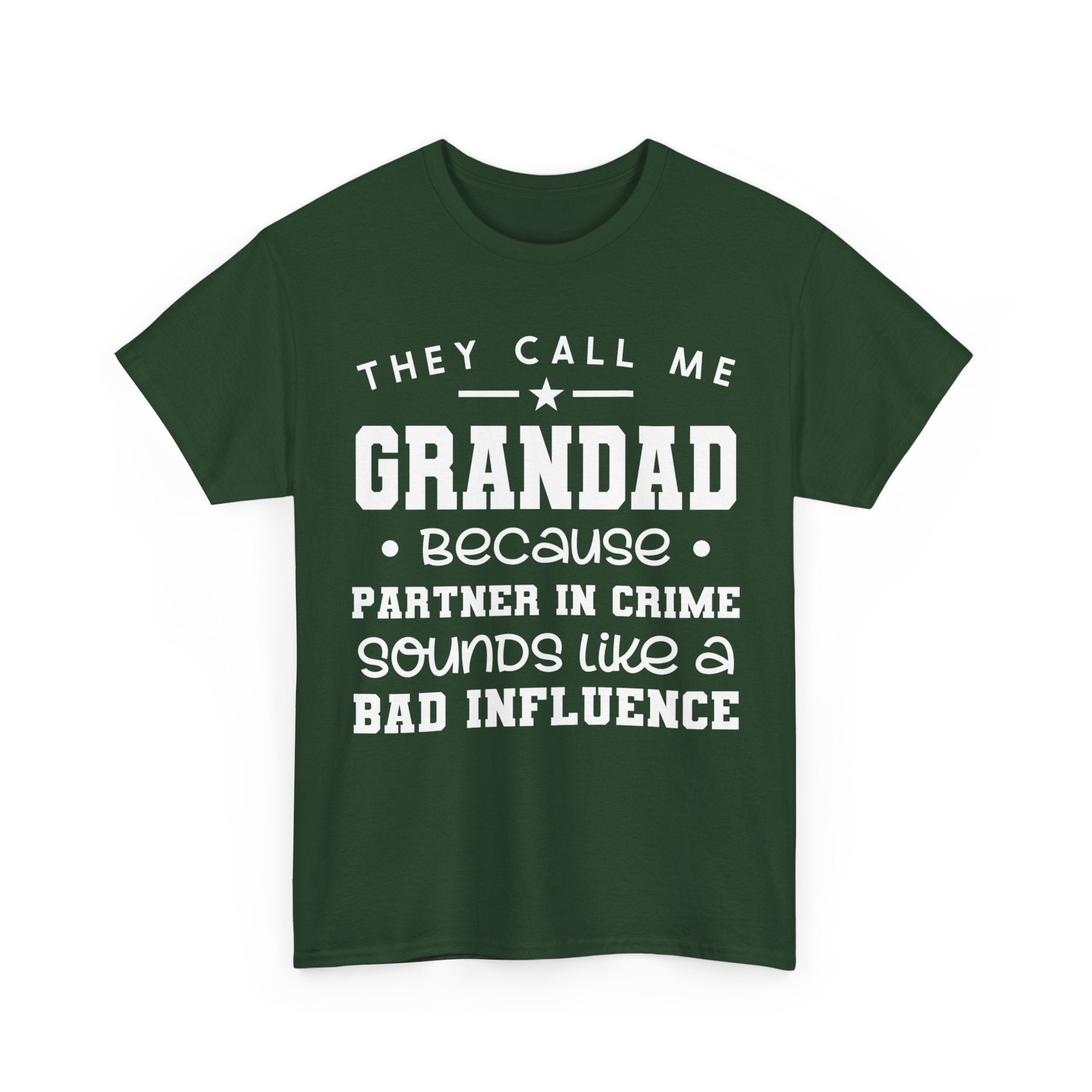 They Call Me Grandad Partner In Crime Tee Shirt - Funny T-Shirt Gift For Grandad Grandpa NEW